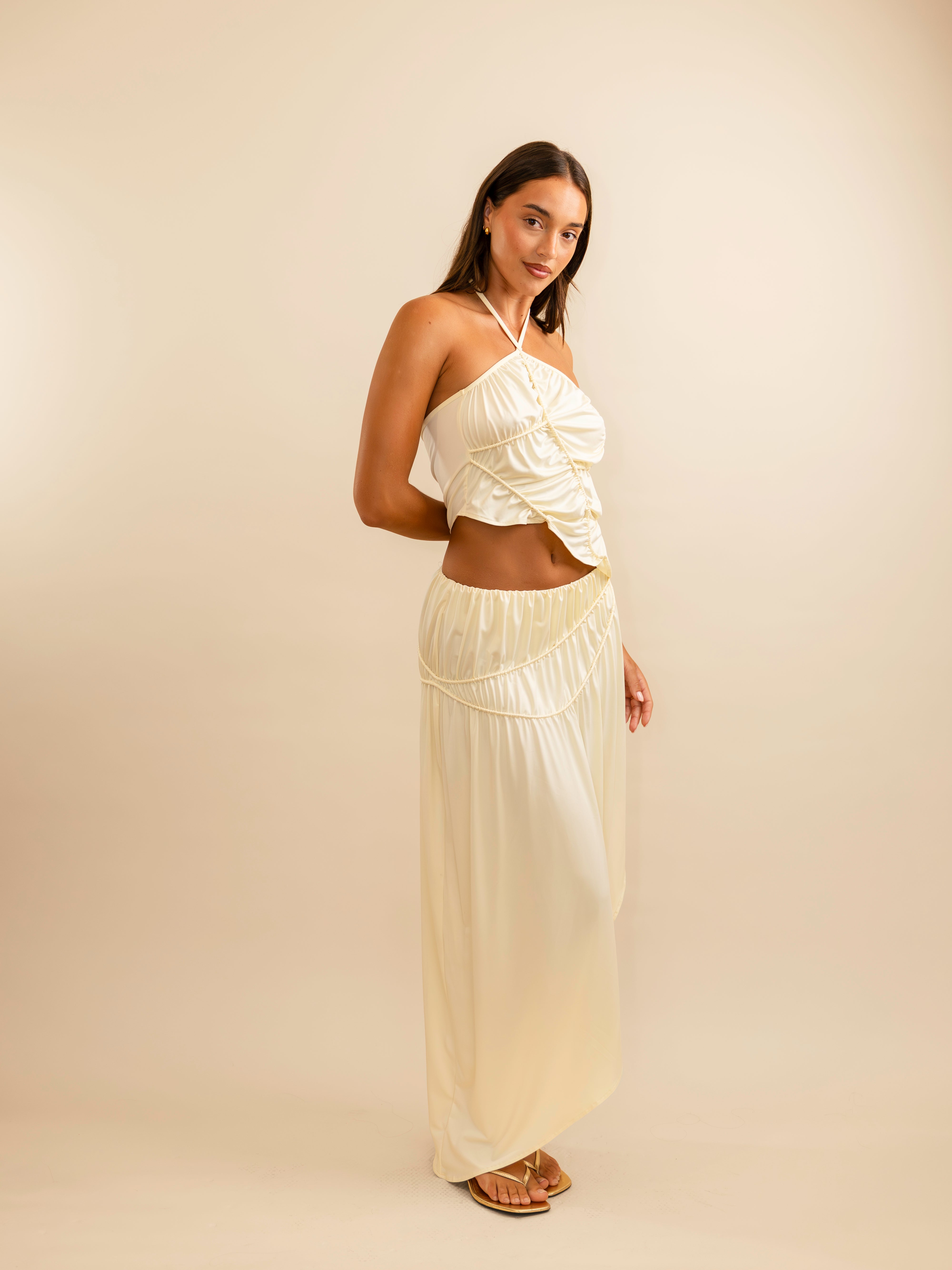 Valérinne Fleur Asymmetric Halter Top