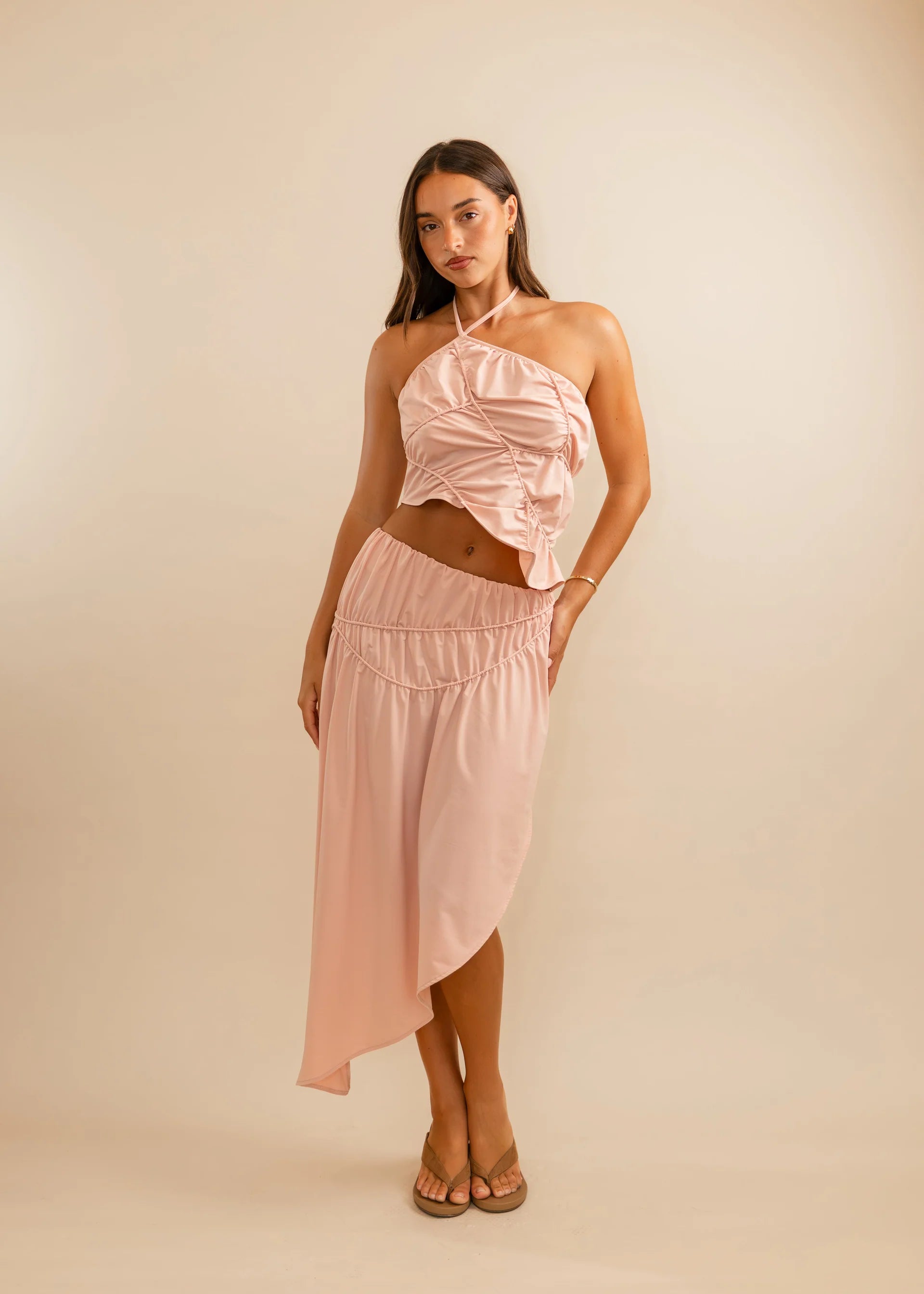 Valérinne Fleur Asymmetric Halter Top