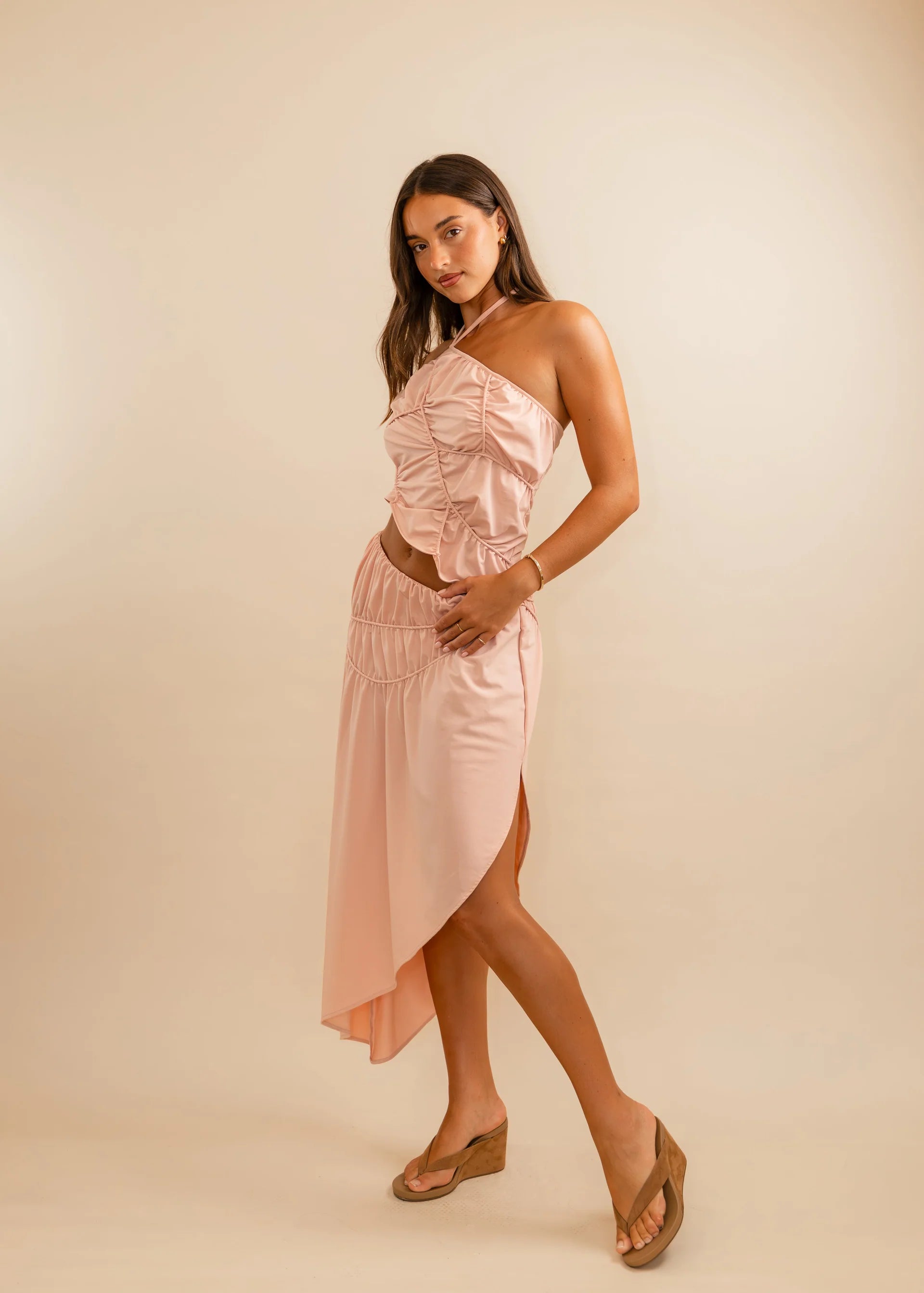 Valérinne Fleur Asymmetric Halter Top