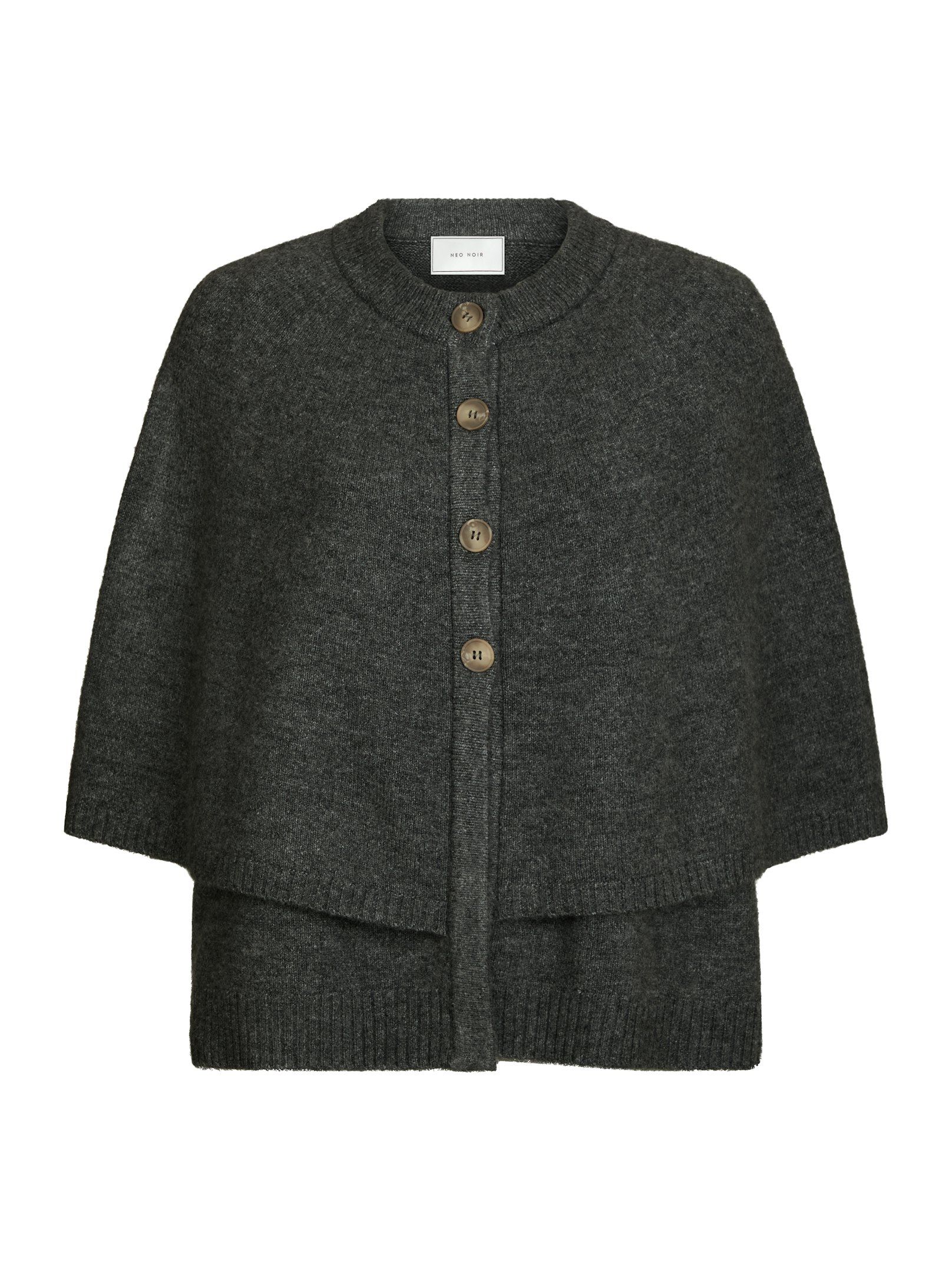 Valérinne The Isaline Knit Cape – Grey