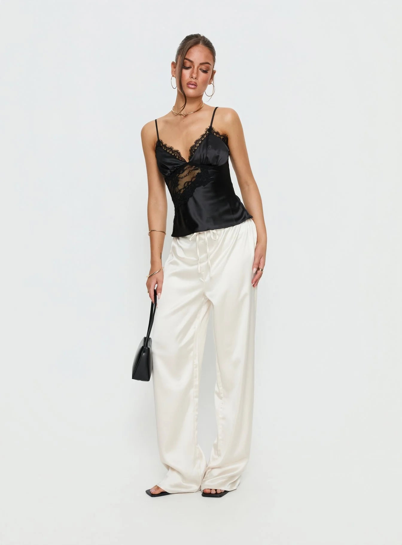 Valérinne Anoria Lace Satin Cami Top