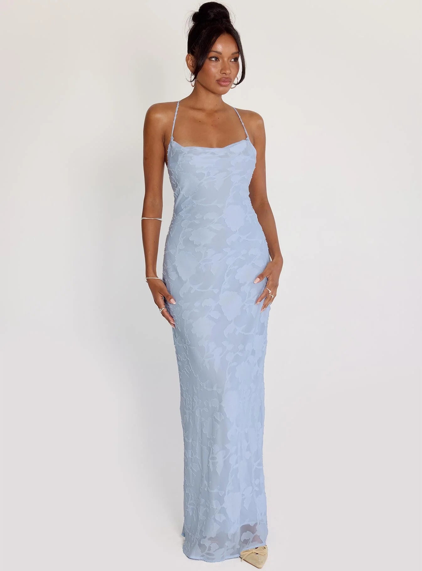 Seléna Burnout Maxi Dress