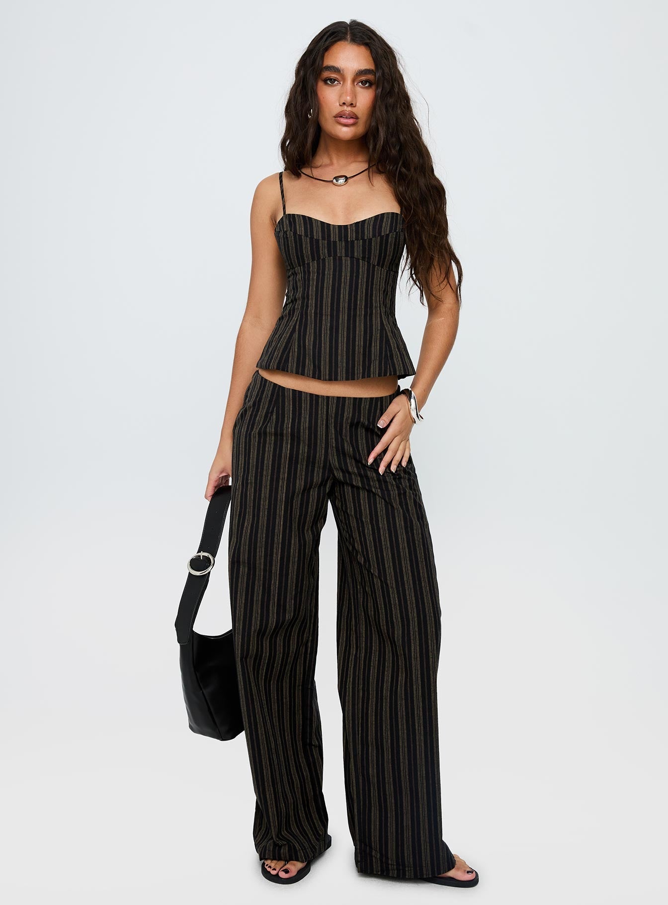 Valérinne Stripe Corset Set
