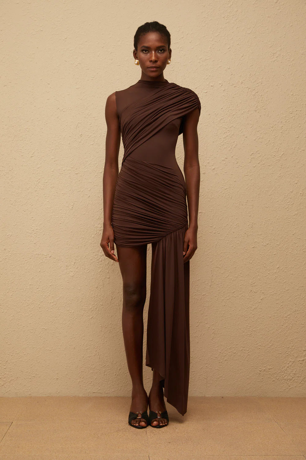 Valérinne Amira Draped Mini Dress