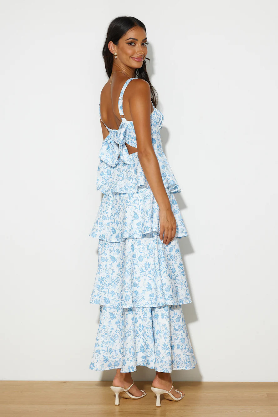 Valérinne Floréa Open-Back Maxi Dress