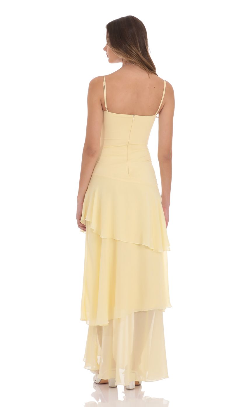 Valérinne Ruffle Sheer Maxi Dress