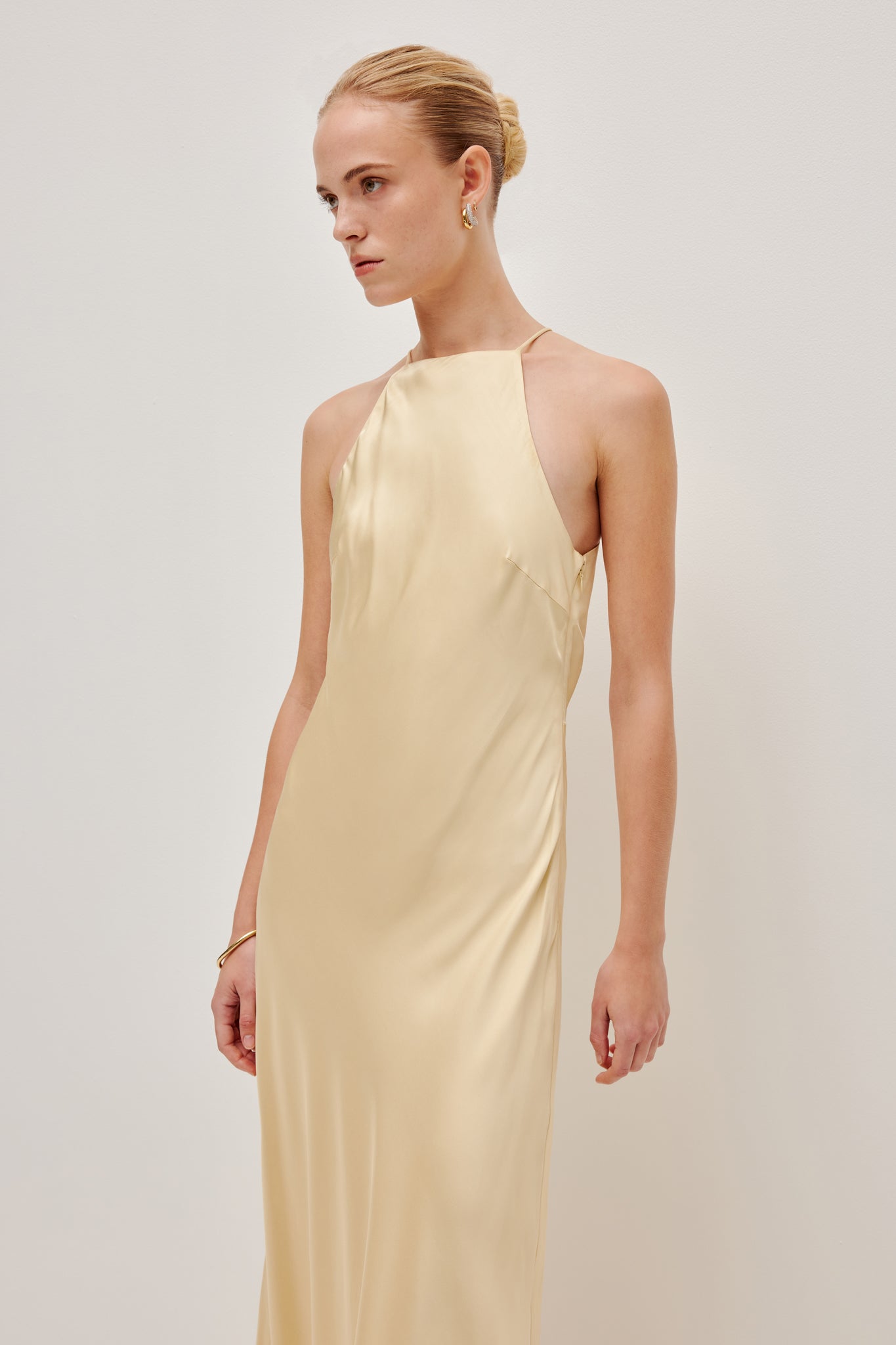 Valérinne Isadora Beaded Halter Maxi Dress