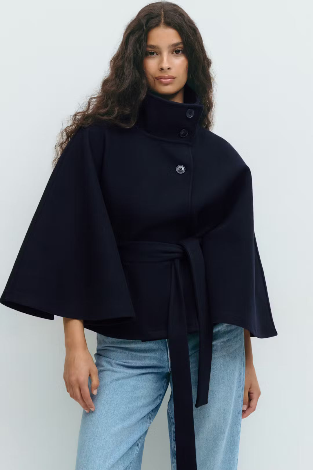 Valérinne Aveline Belted Cape Coat