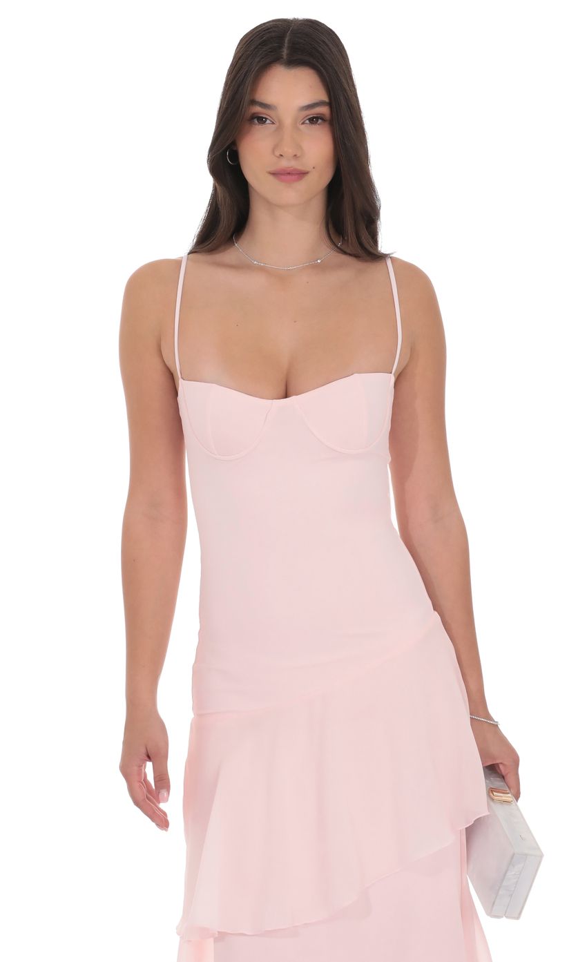 Valérinne Ruffle Sheer Maxi Dress