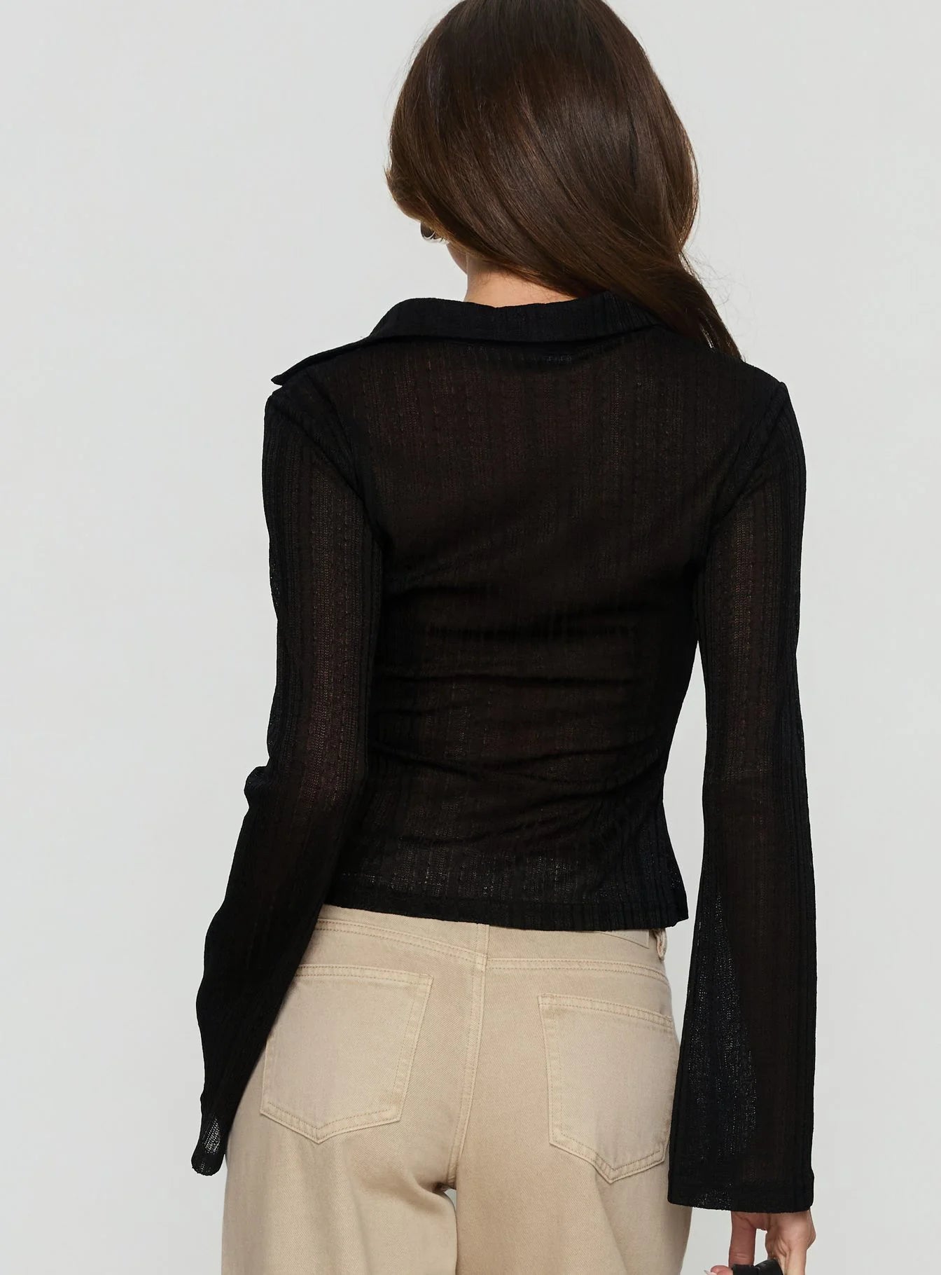 Valérinne Somnia Sheer Long Sleeve Top