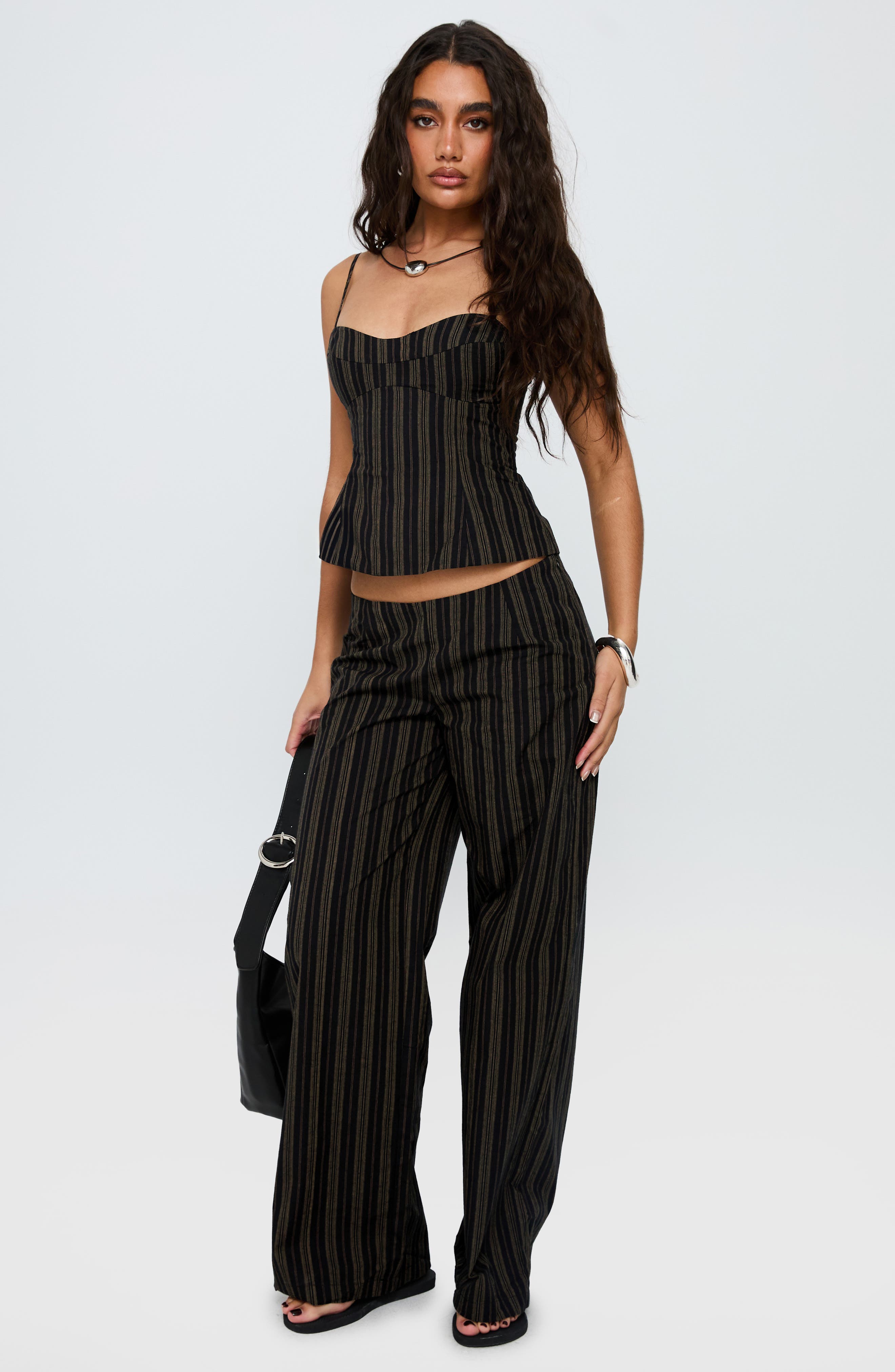 Valérinne Stripe Corset Set