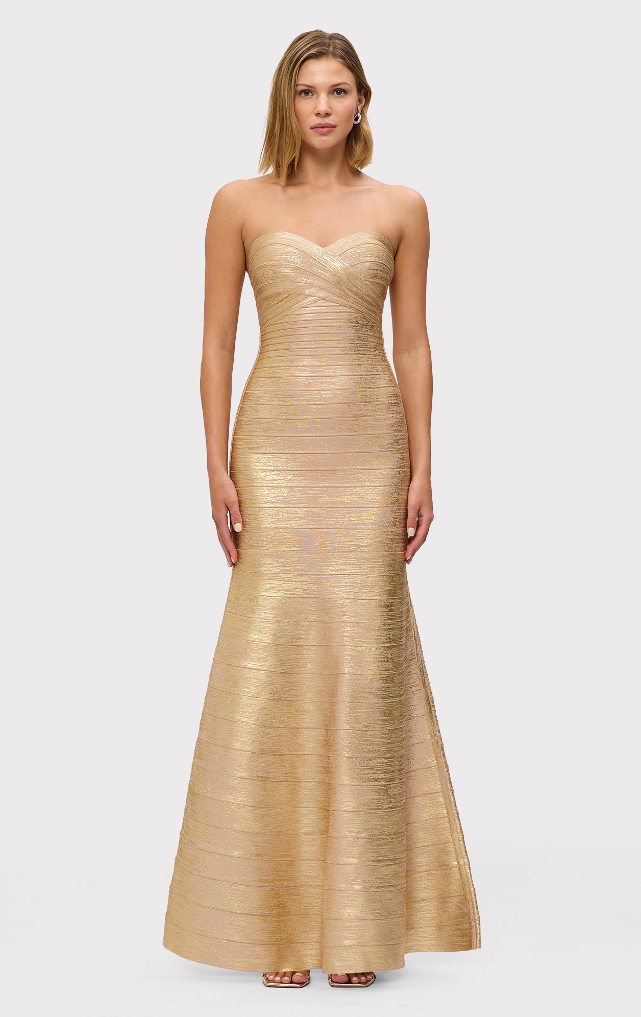 Valérinne Aurex Metallic Mermaid Maxi Dress