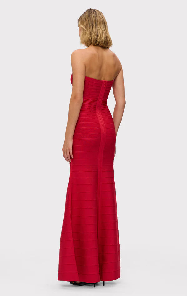 Valérinne Aurex Metallic Mermaid Maxi Dress