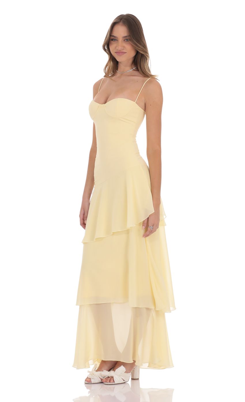 Valérinne Ruffle Sheer Maxi Dress