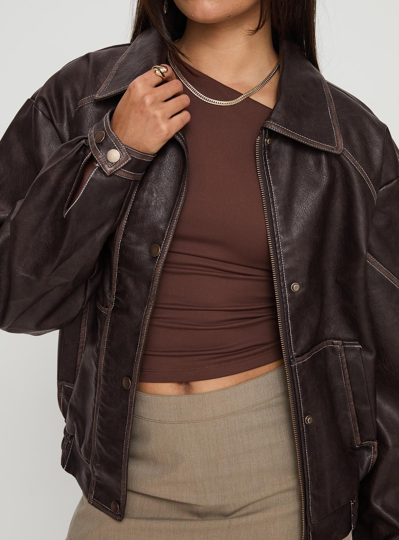 Valérinne Jaxen Faux Leather Jacket