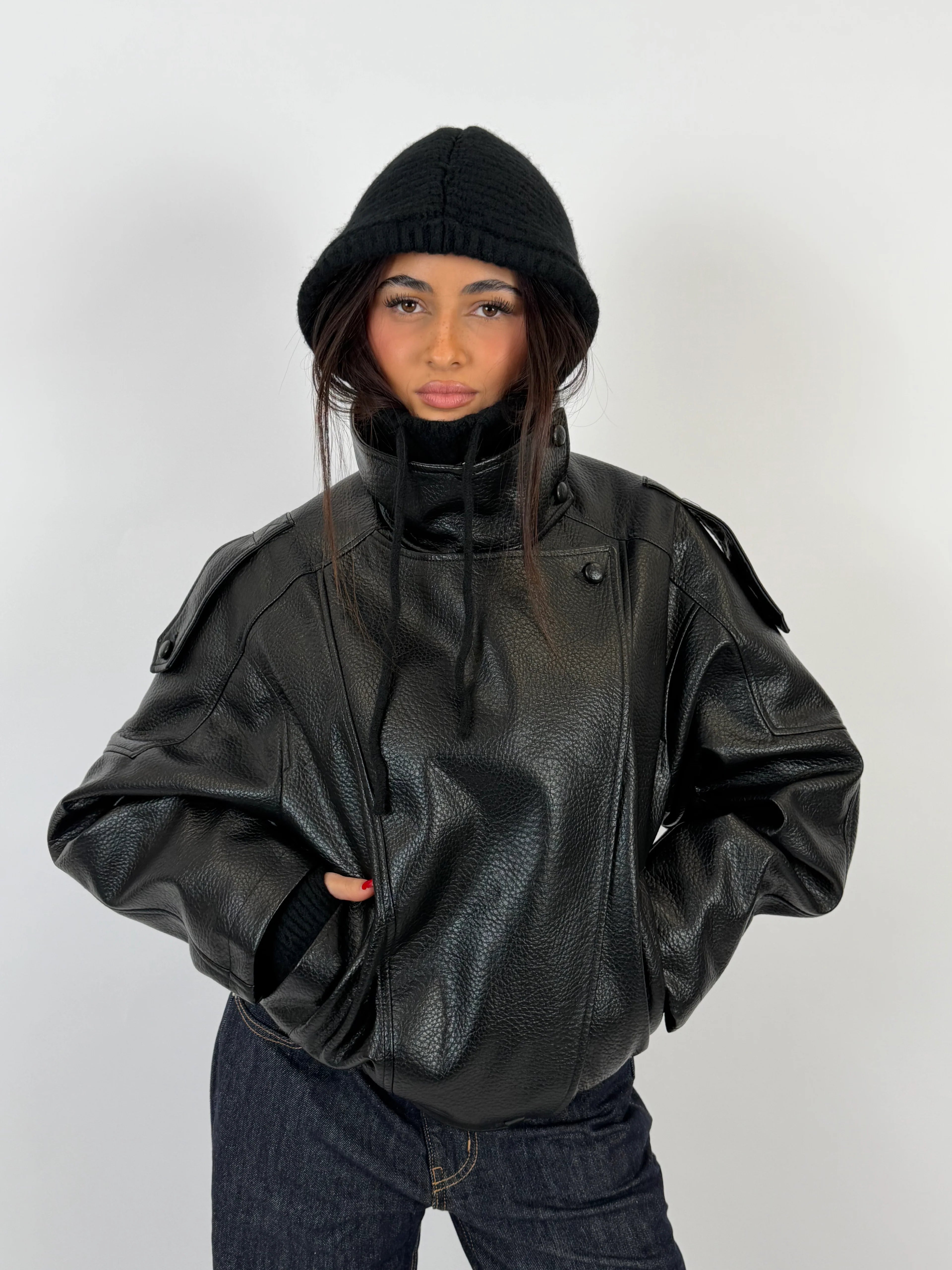 Valérinne Laurent Leather-Look Jacket