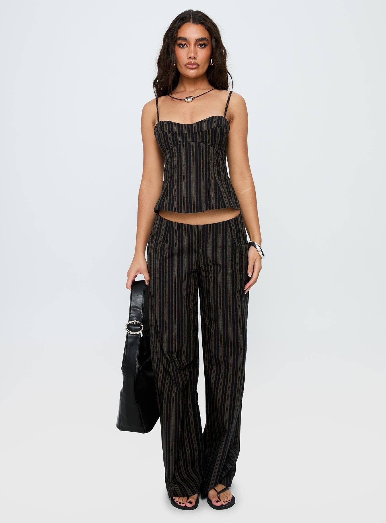 Valérinne Stripe Corset Set