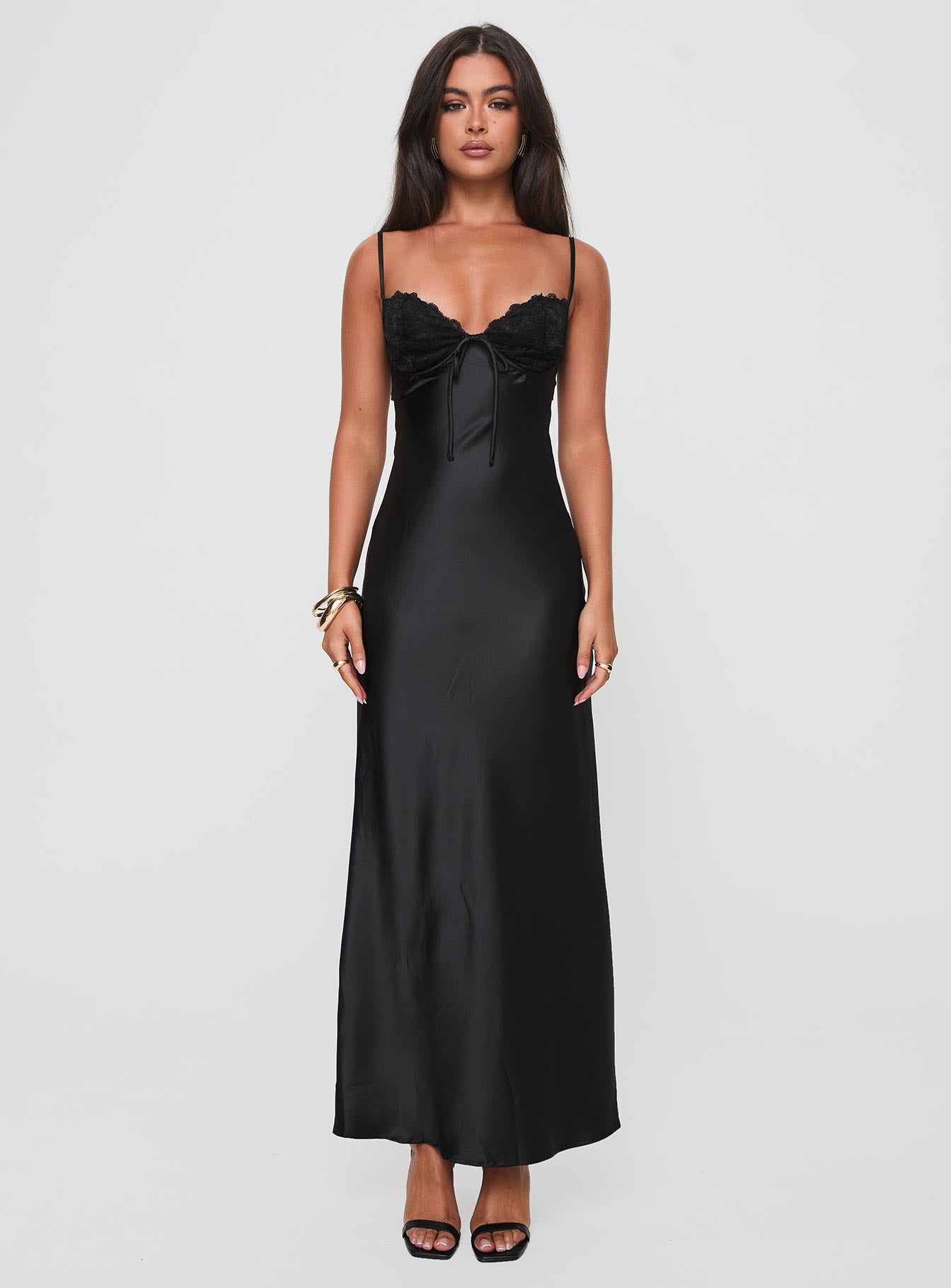 Valérinne Fadéa Bias-Cut Satin Maxi Dress