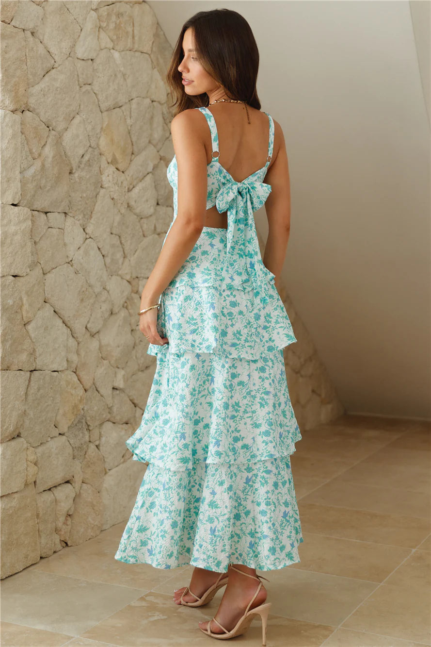 Valérinne Floréa Open-Back Maxi Dress