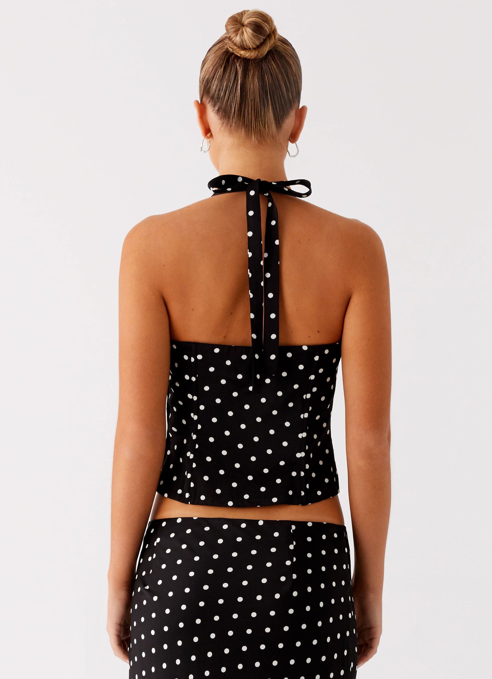 Valérinne Breanna Polka Dot Corset Top