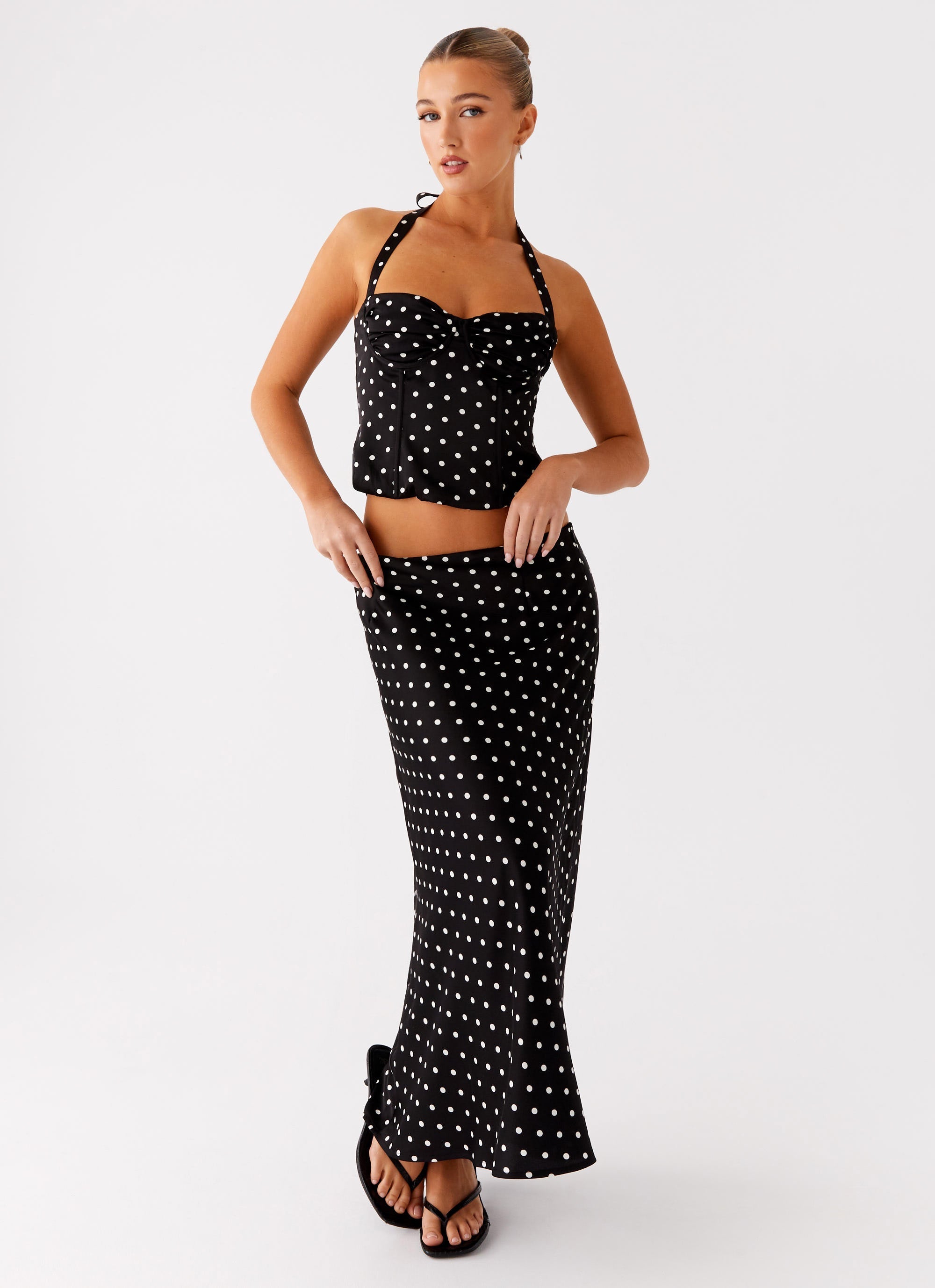 Valérinne Breanna Polka Dot Corset Top