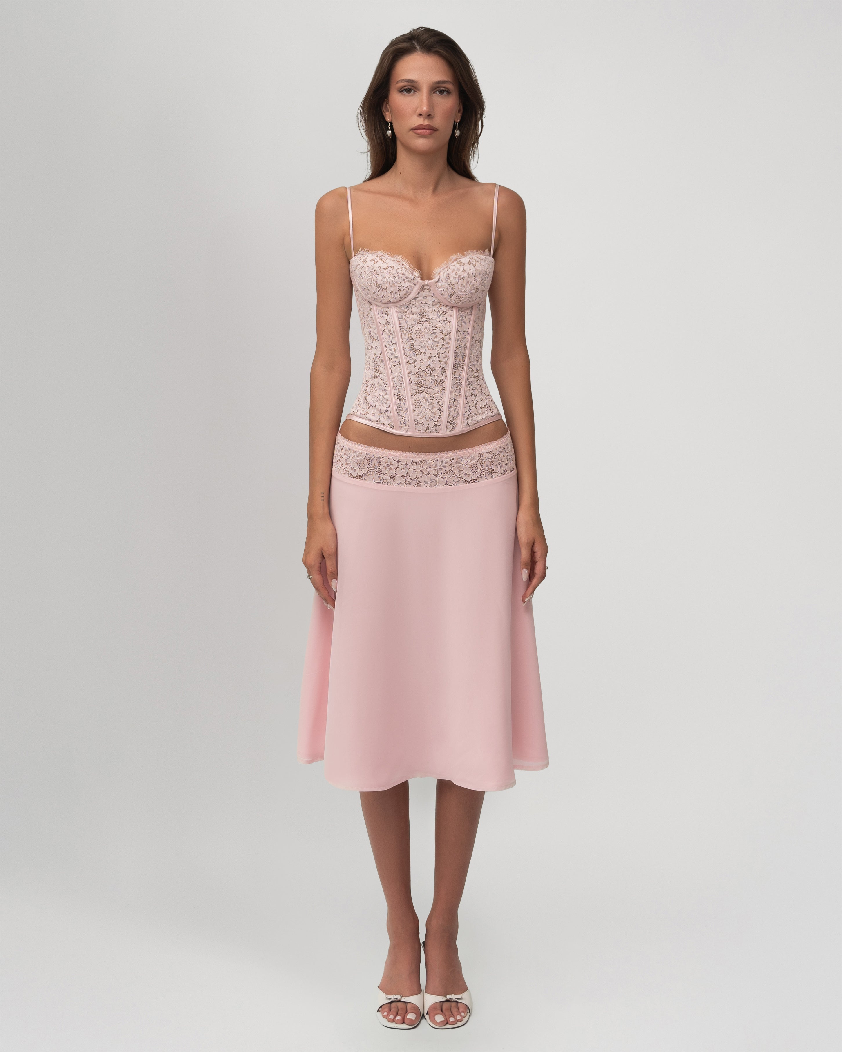Valérinne Bloom Lace Corset Top