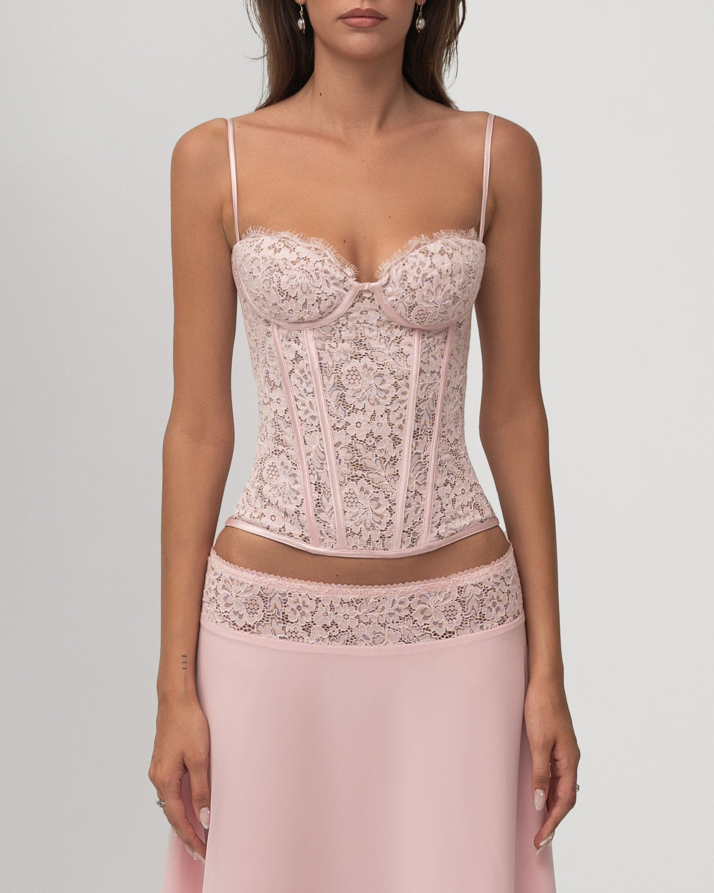 Valérinne Bloom Lace Midi Skirt