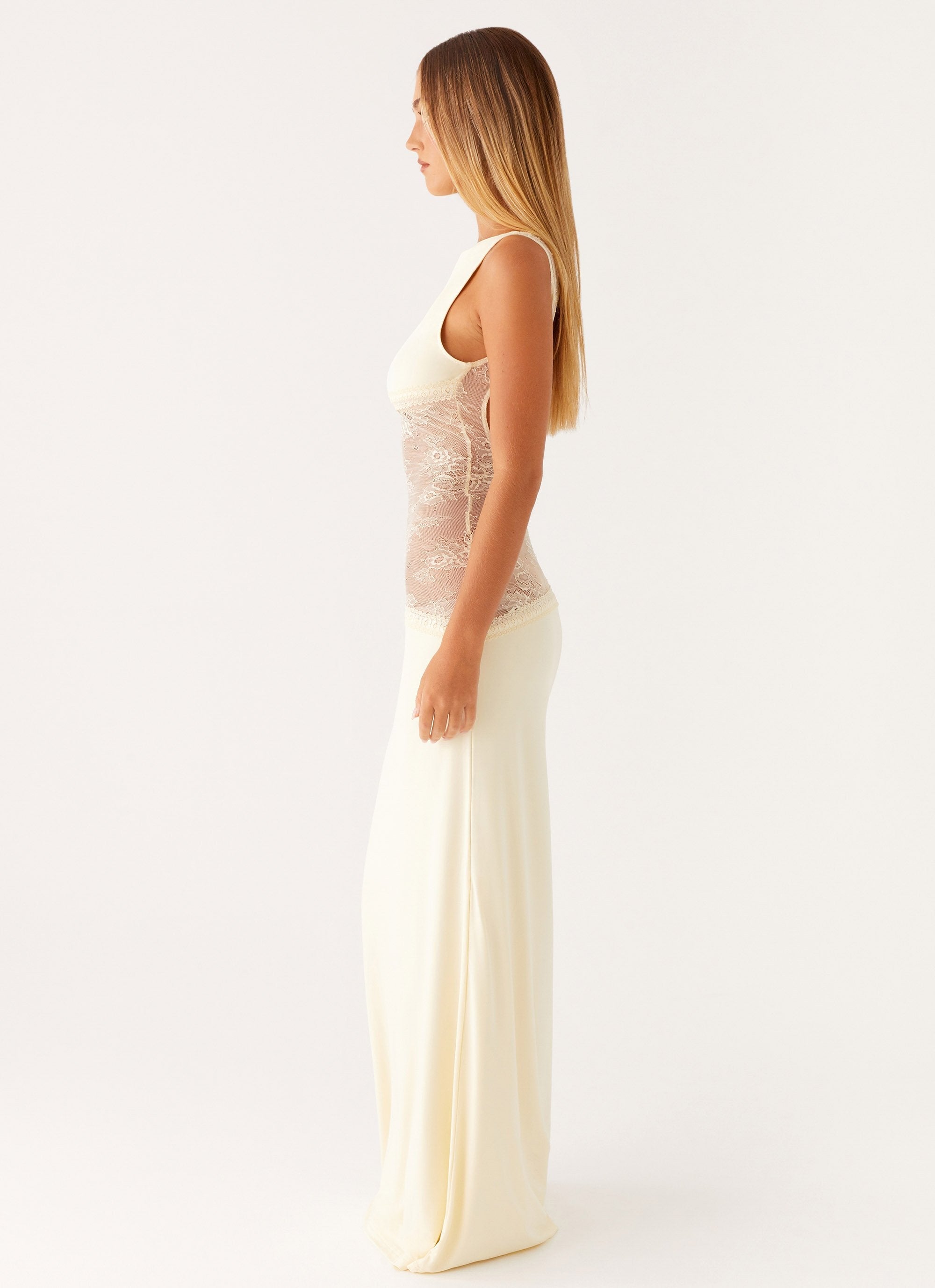 Valérinne Lucinda Lace-Waist Maxi Dress