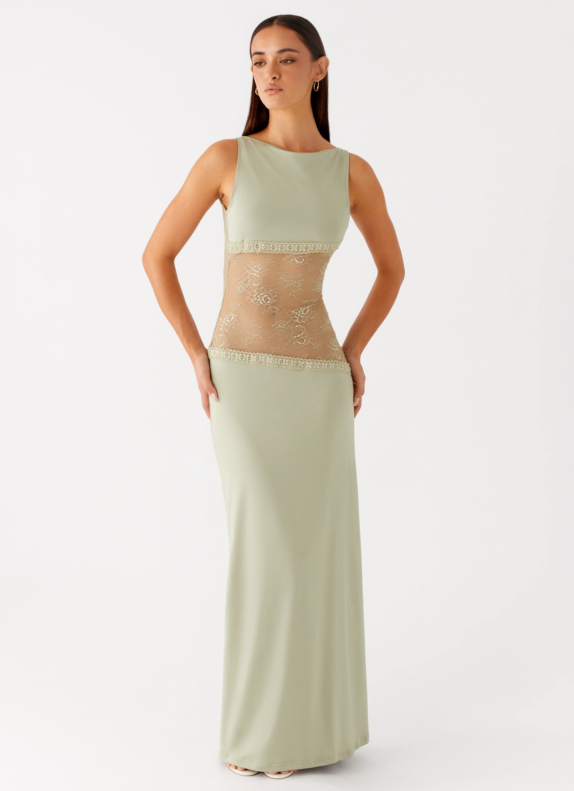 Valérinne Lucinda Lace-Waist Maxi Dress