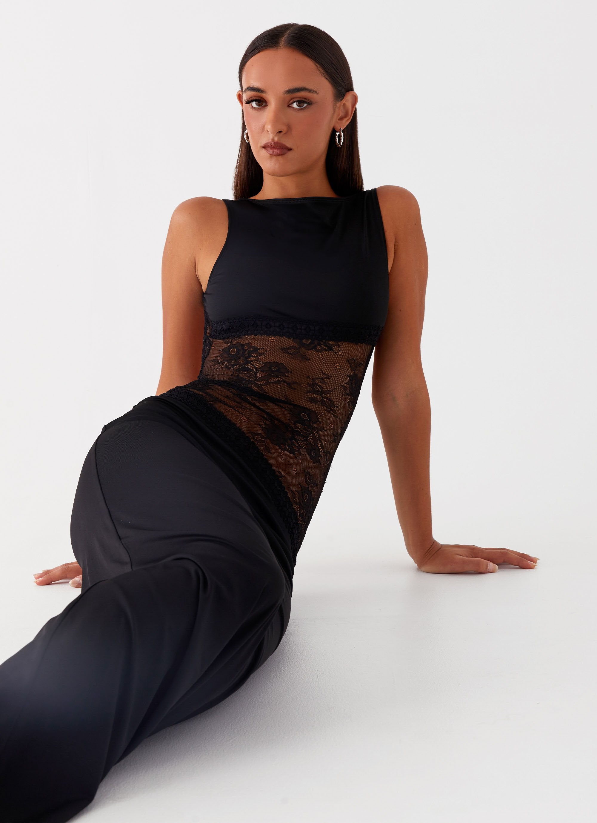 Valérinne Lucinda Lace-Waist Maxi Dress