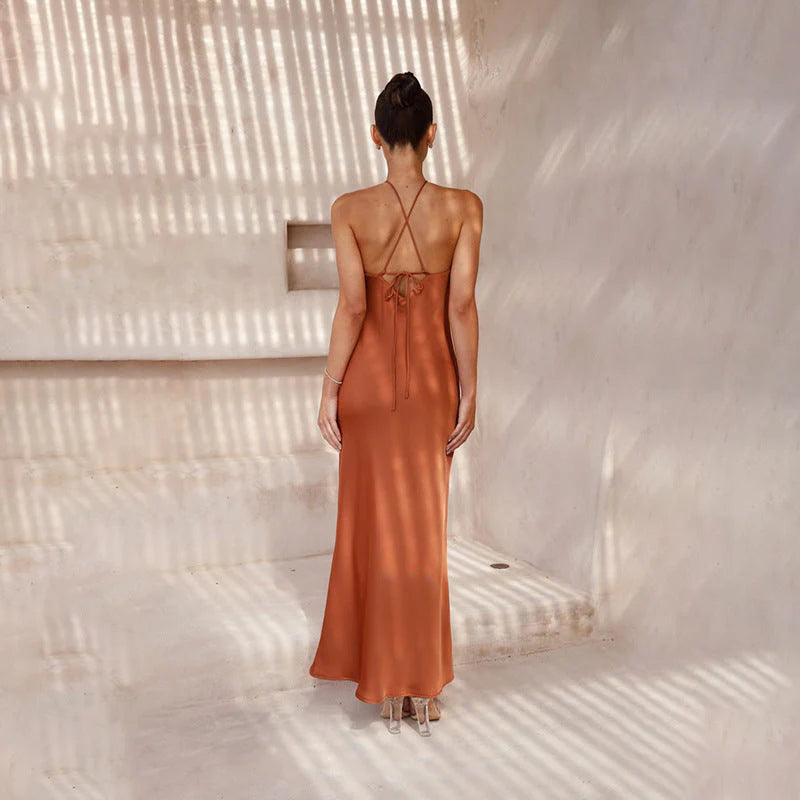 Valérinne Chiara Halter Maxi Dress