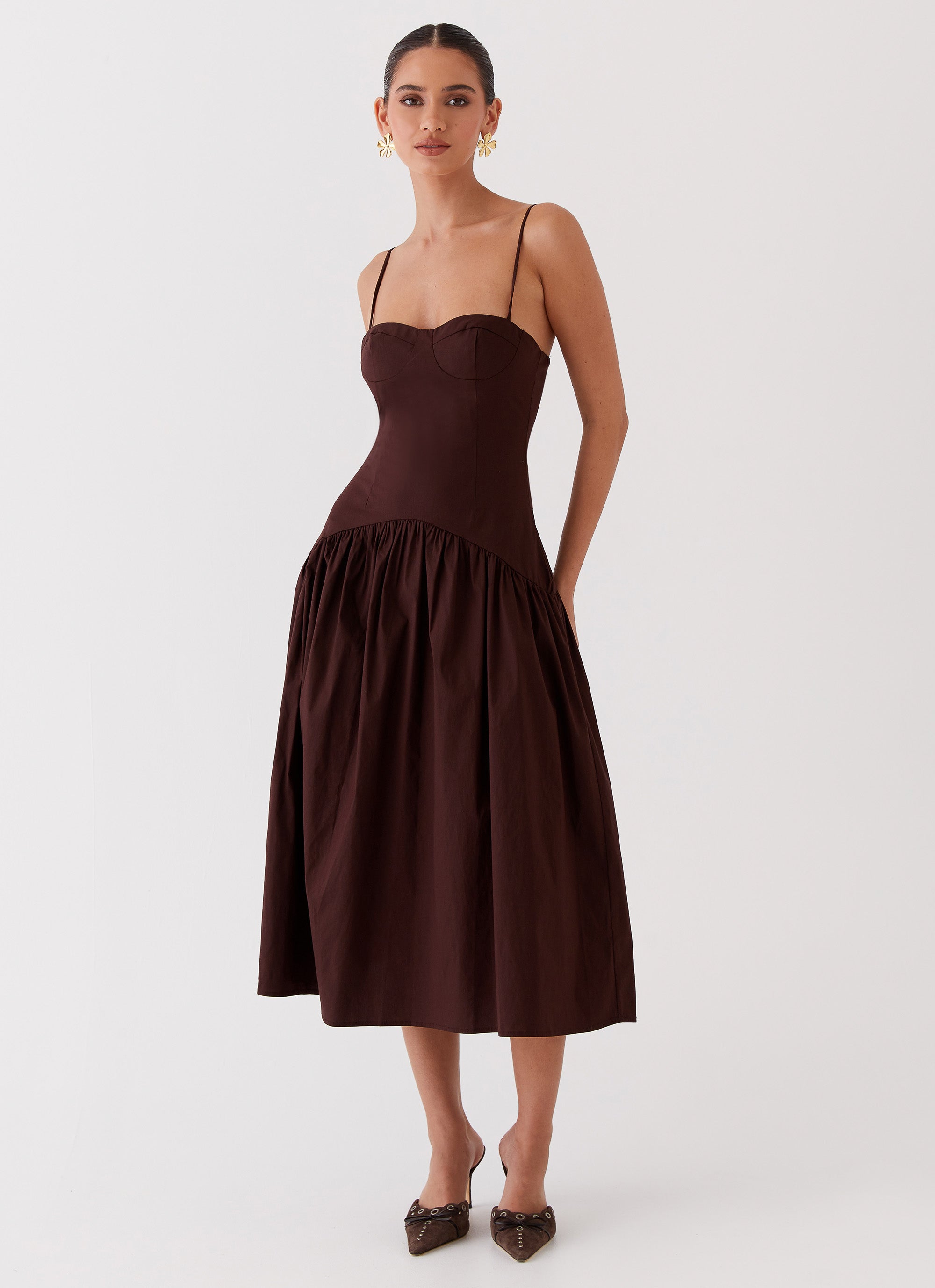 Valérinne The Seraphina Corset Midi Dress