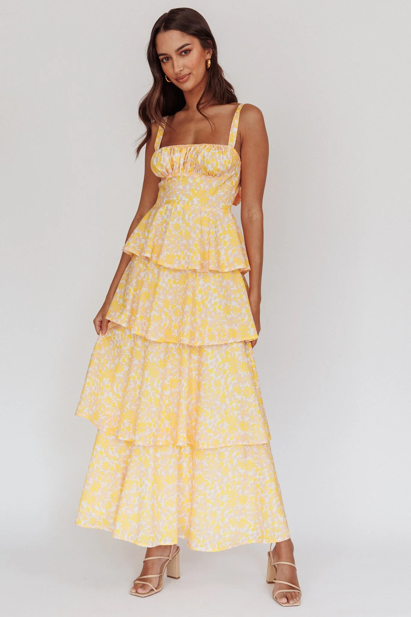 Valérinne Floréa Open-Back Maxi Dress