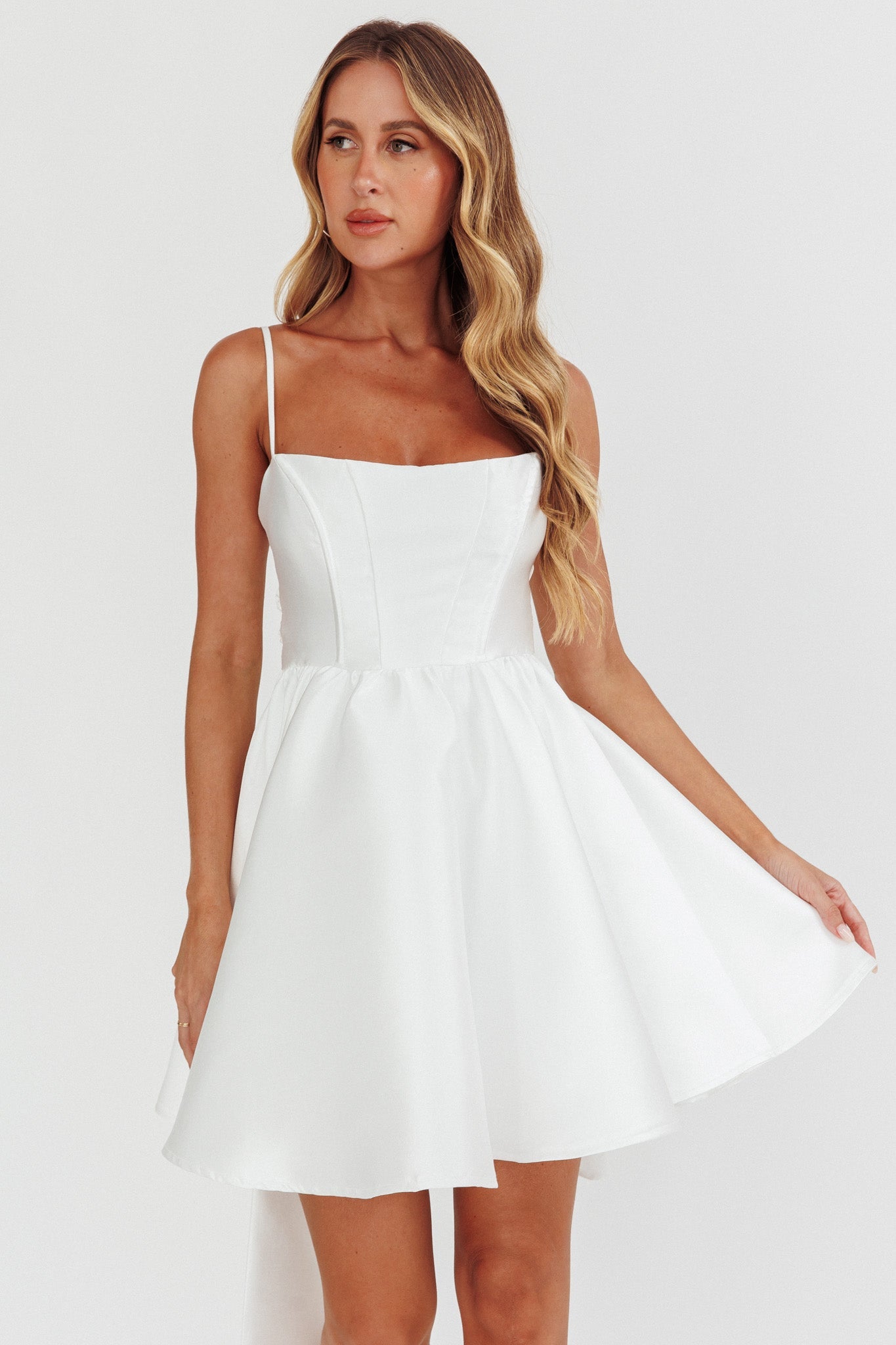 Valérinne Athéna Bow Mini Dress