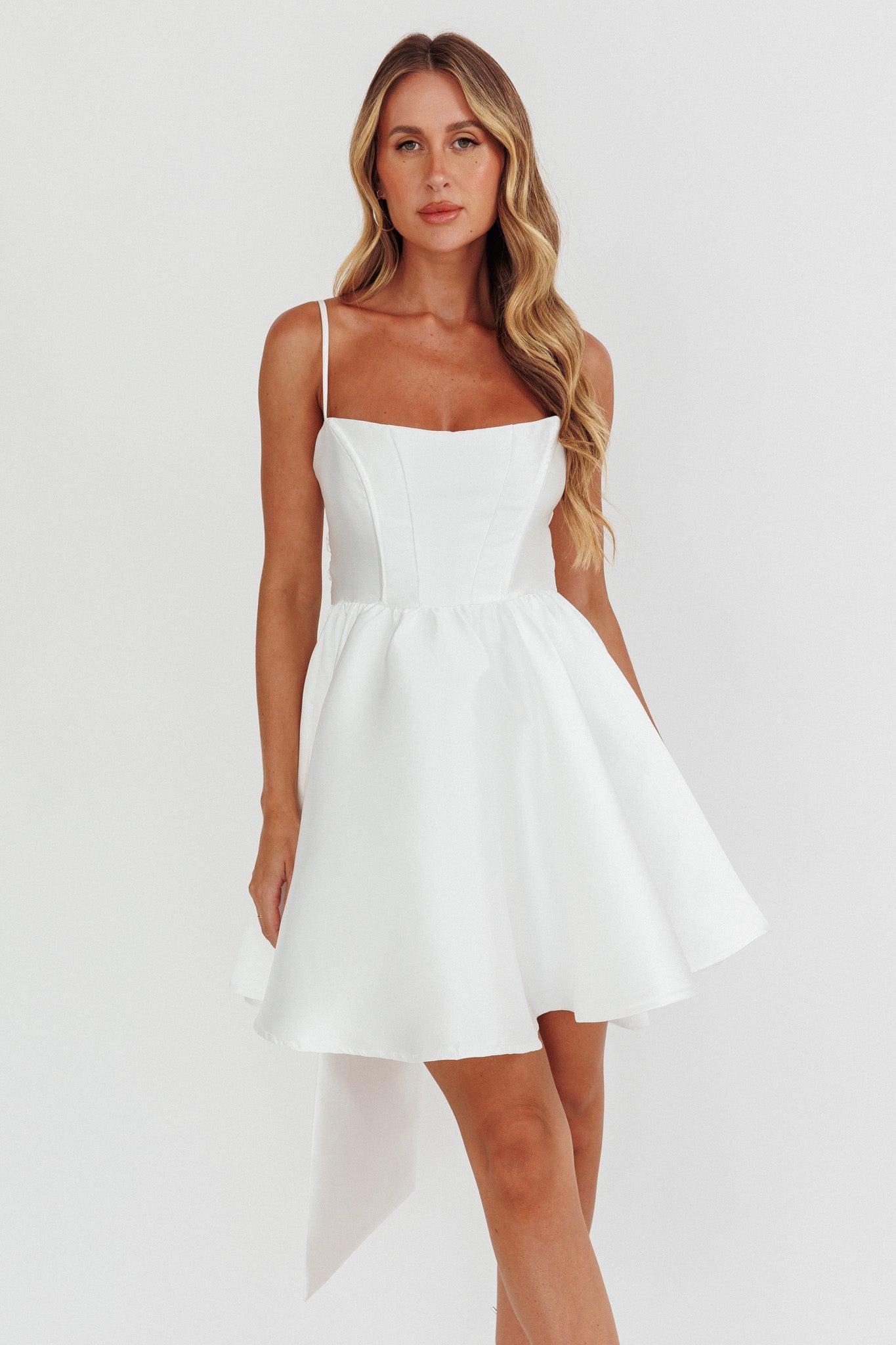 Valérinne Athéna Bow Mini Dress