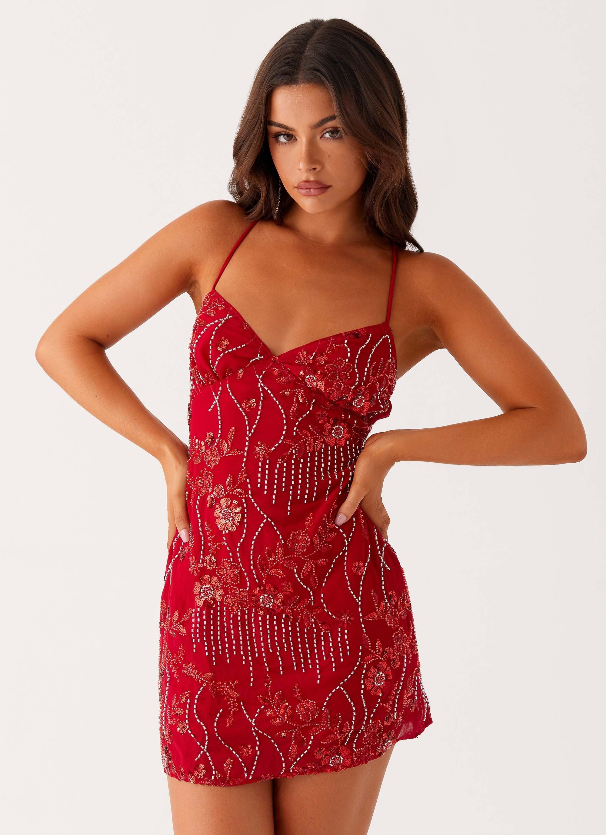Valérinne Vietta Sequin Cami Mini Dress
