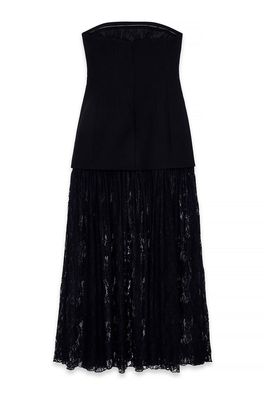 Valérinne Elinora Lace Strapless Maxi Dress