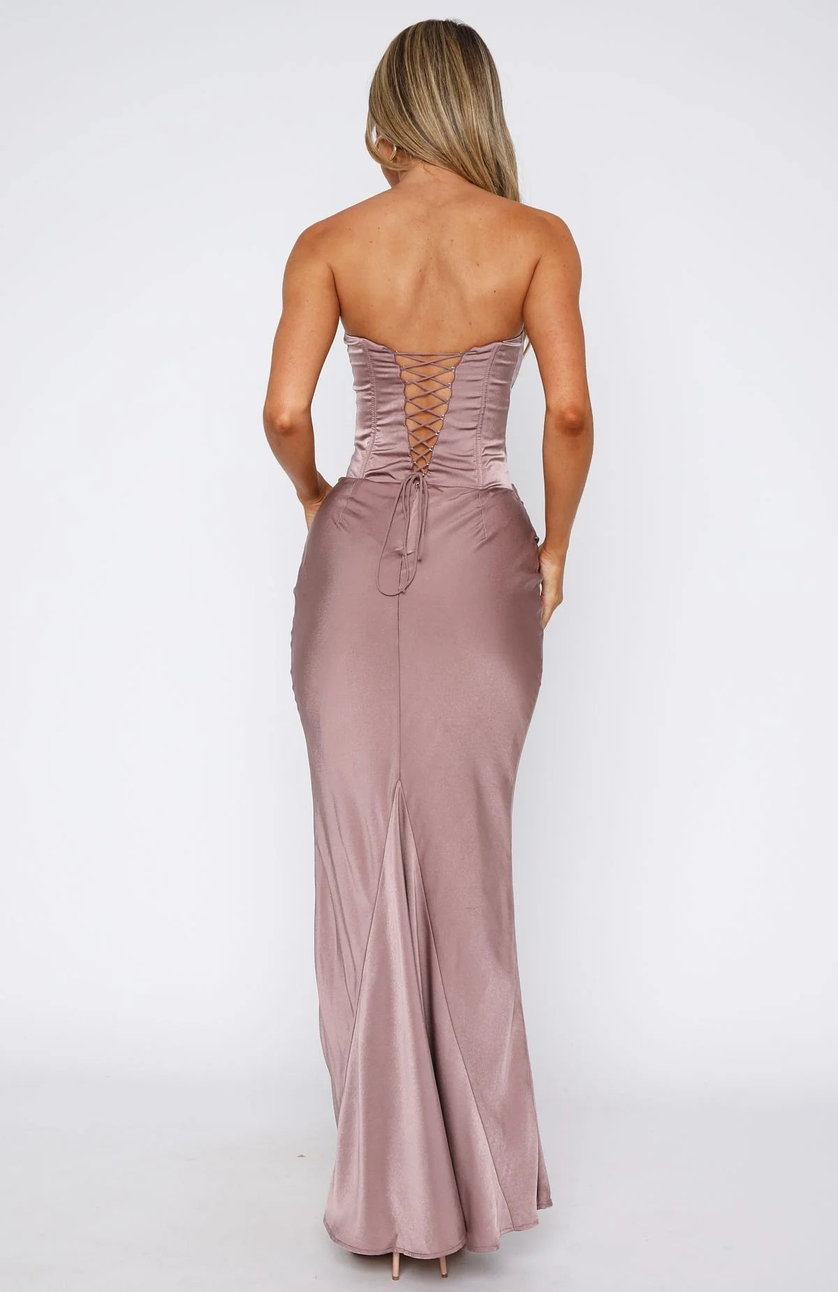 Valérinne Amora Draped Corset Maxi Dress