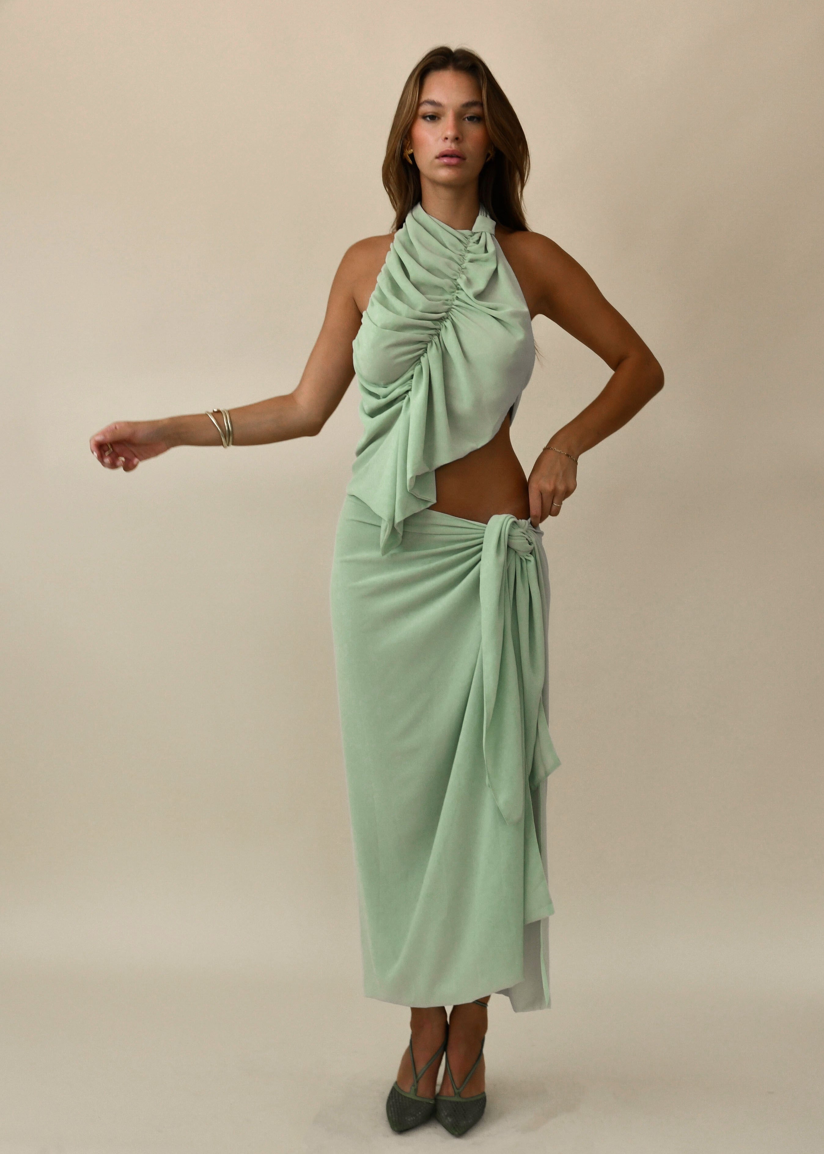 Valérinne Bobbina Wrap Maxi Skirt