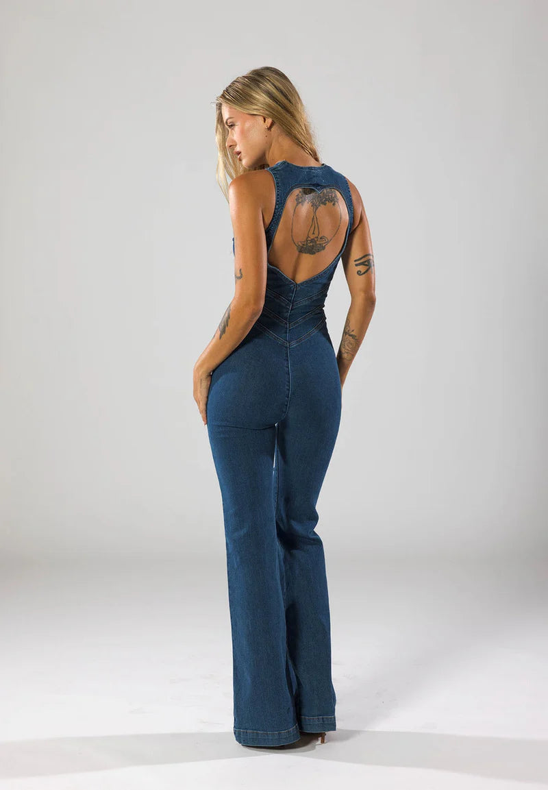 Valérinne Heartthrob Flare Jumpsuit