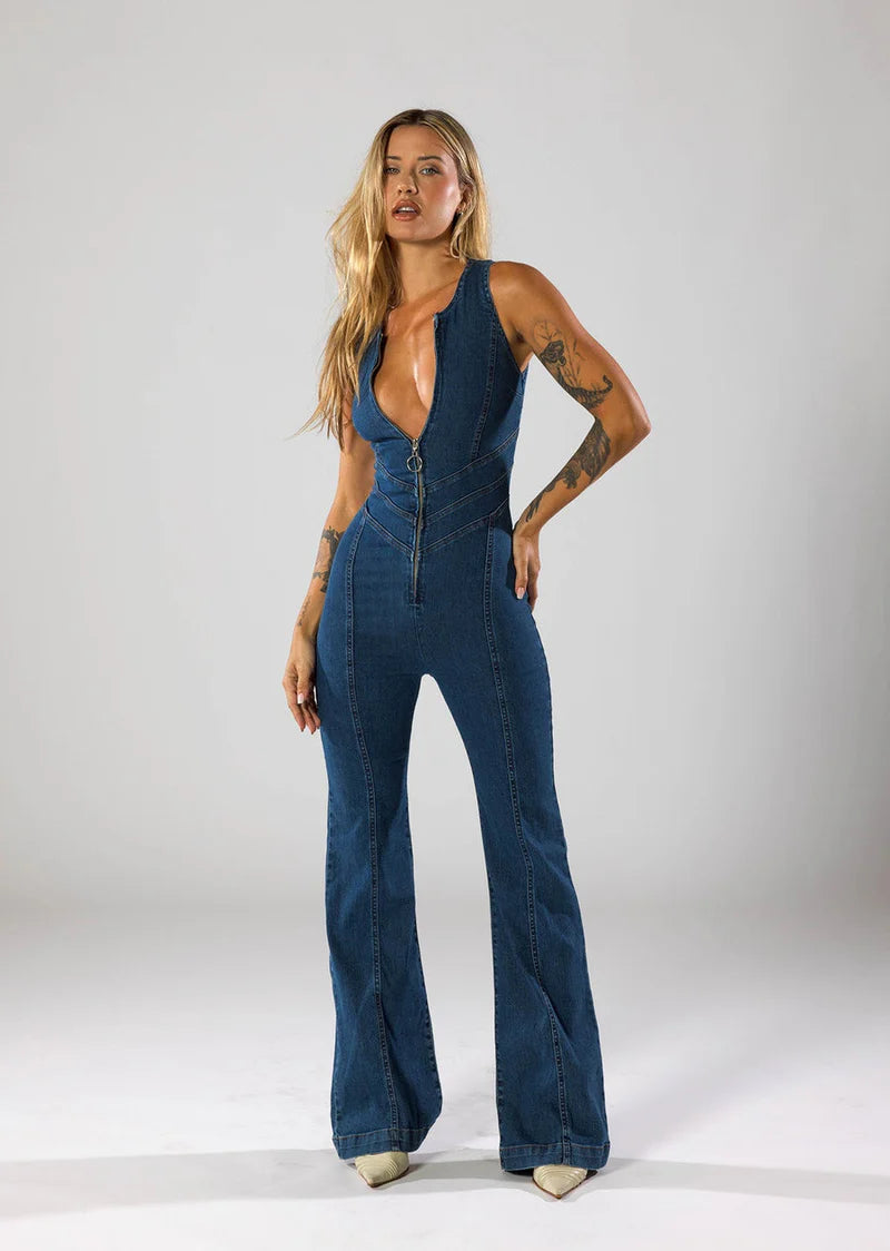 Valérinne Heartthrob Flare Jumpsuit