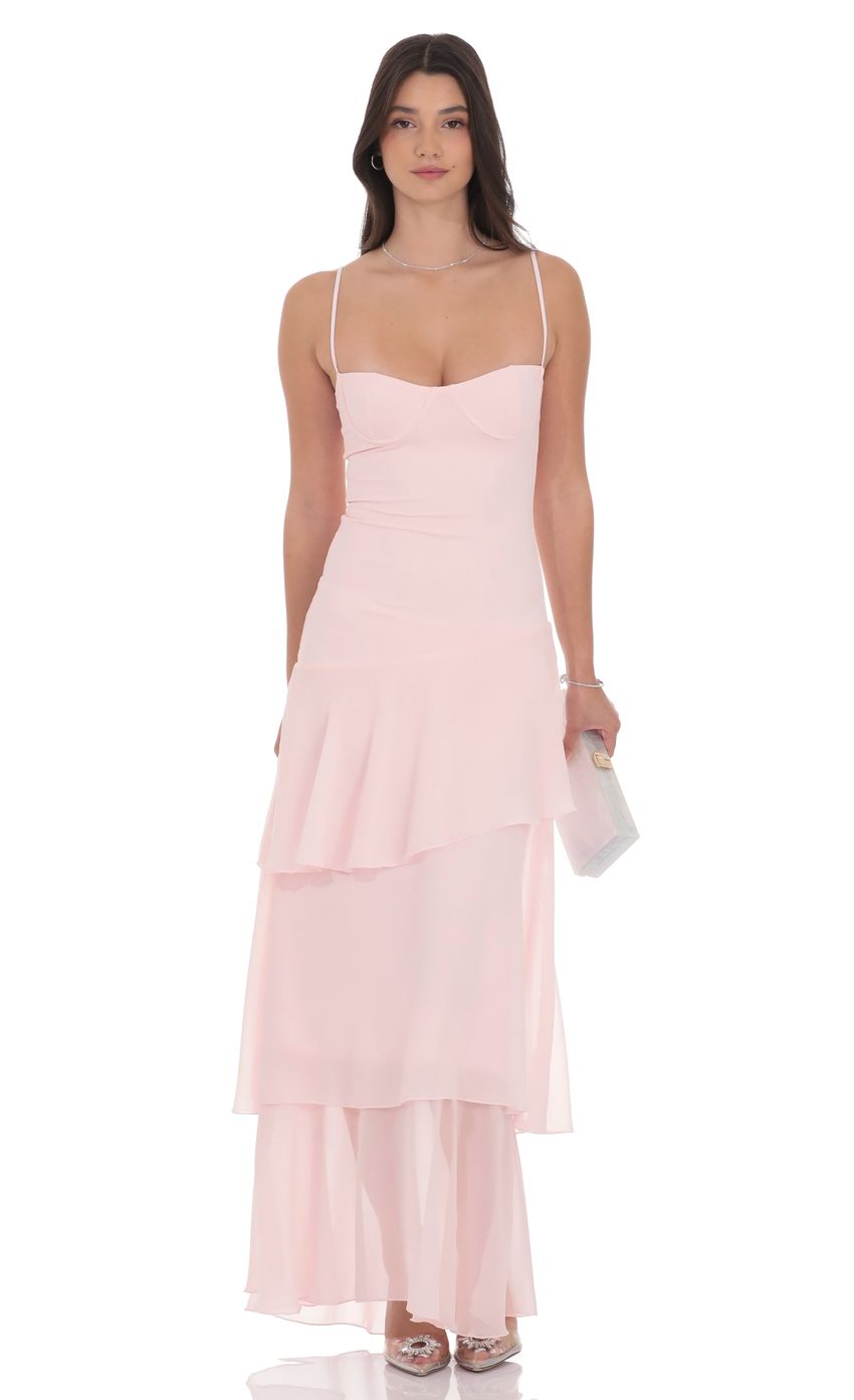 Valérinne Ruffle Sheer Maxi Dress