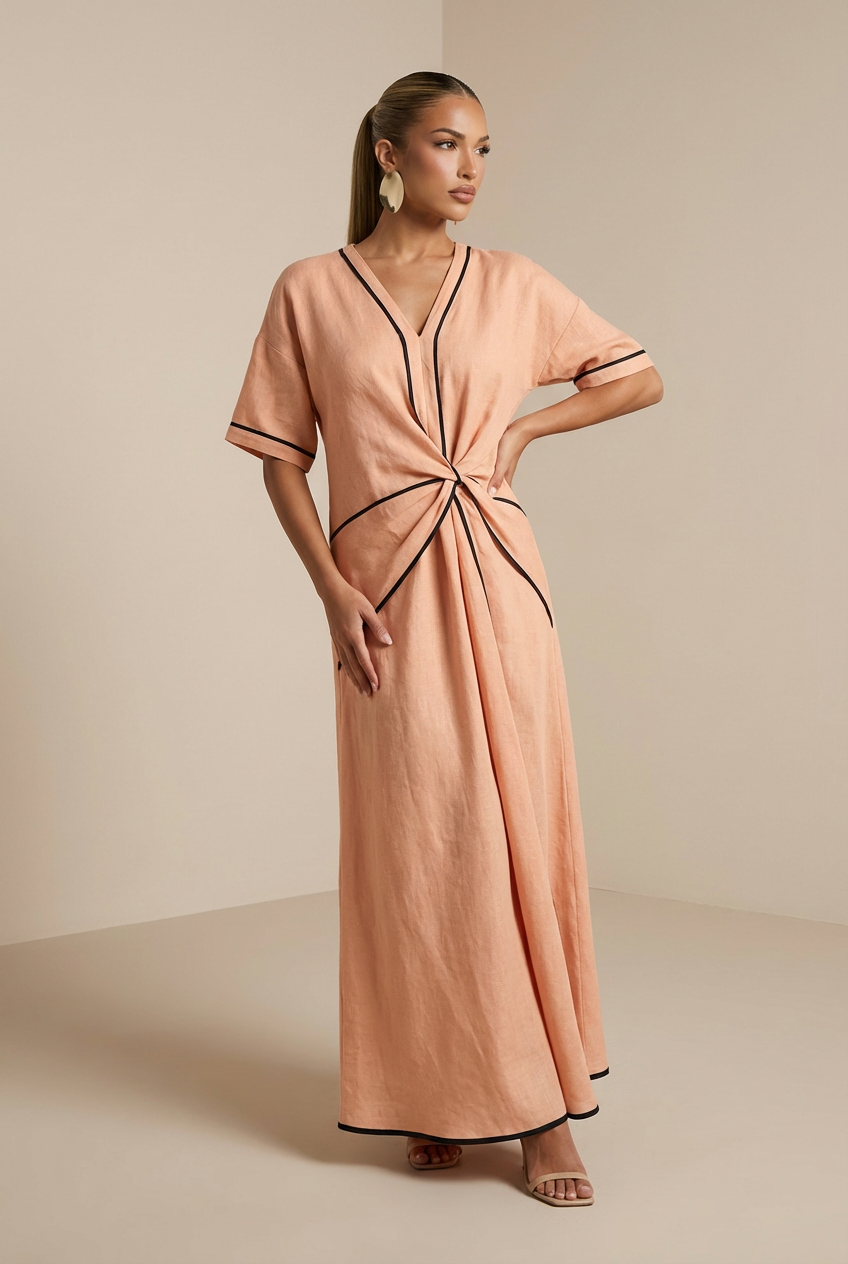 Valérinne Cassia Draped Midi Dress