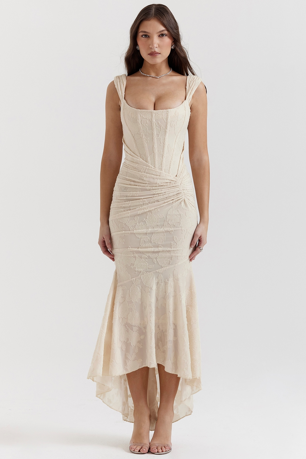 Valérinne Carisia Lace Midi Dress