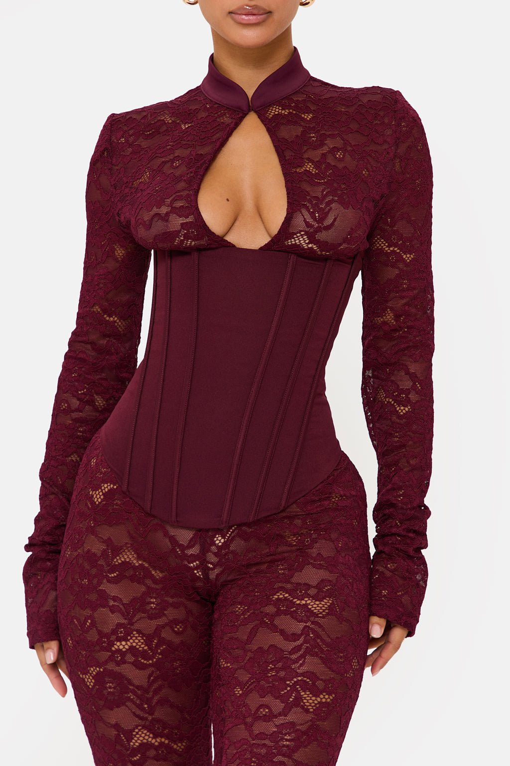 Valérinne Lace Corset Capri Jumpsuit