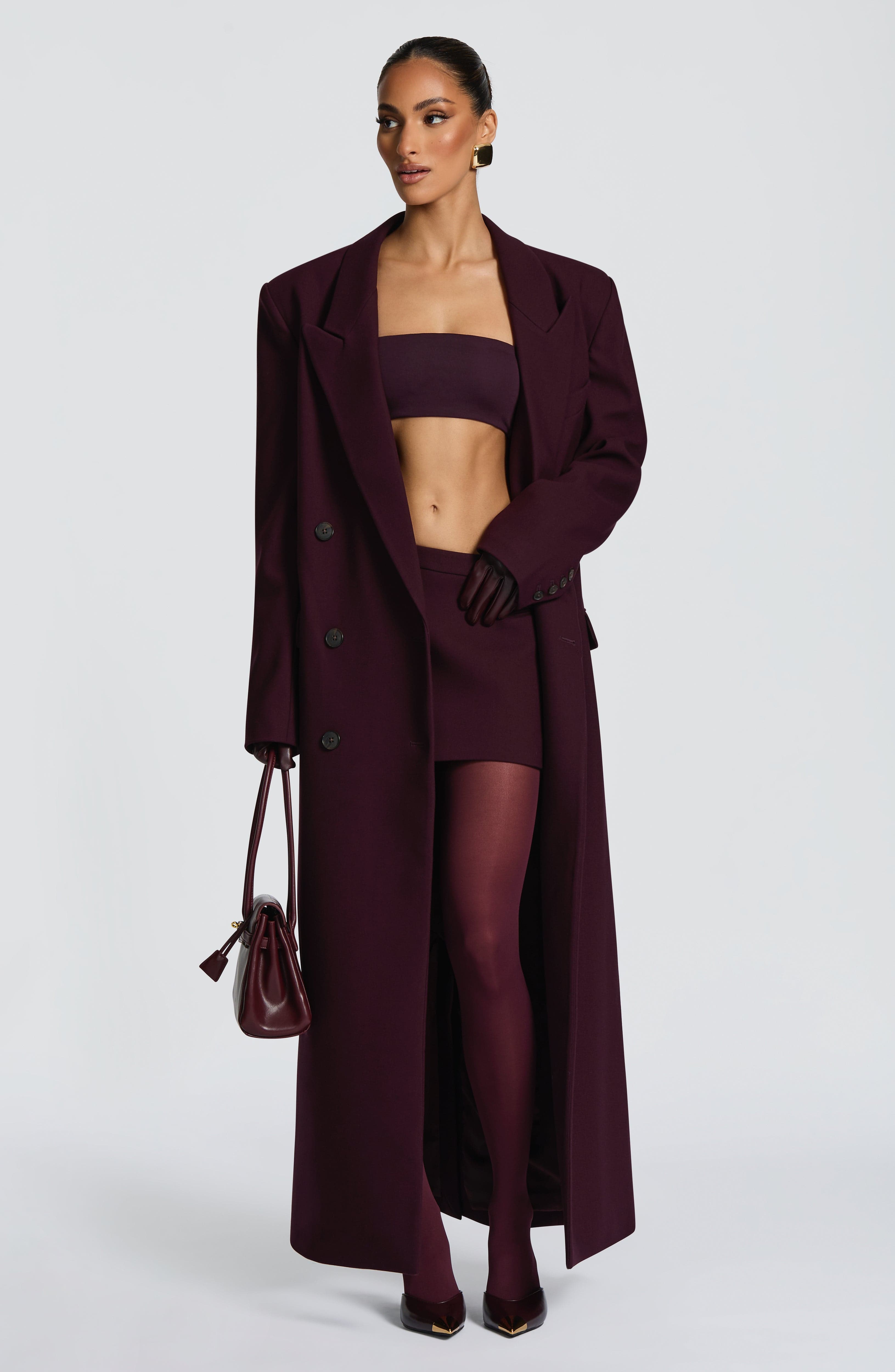 Valérinne Michelle Double-Breasted Long Coat