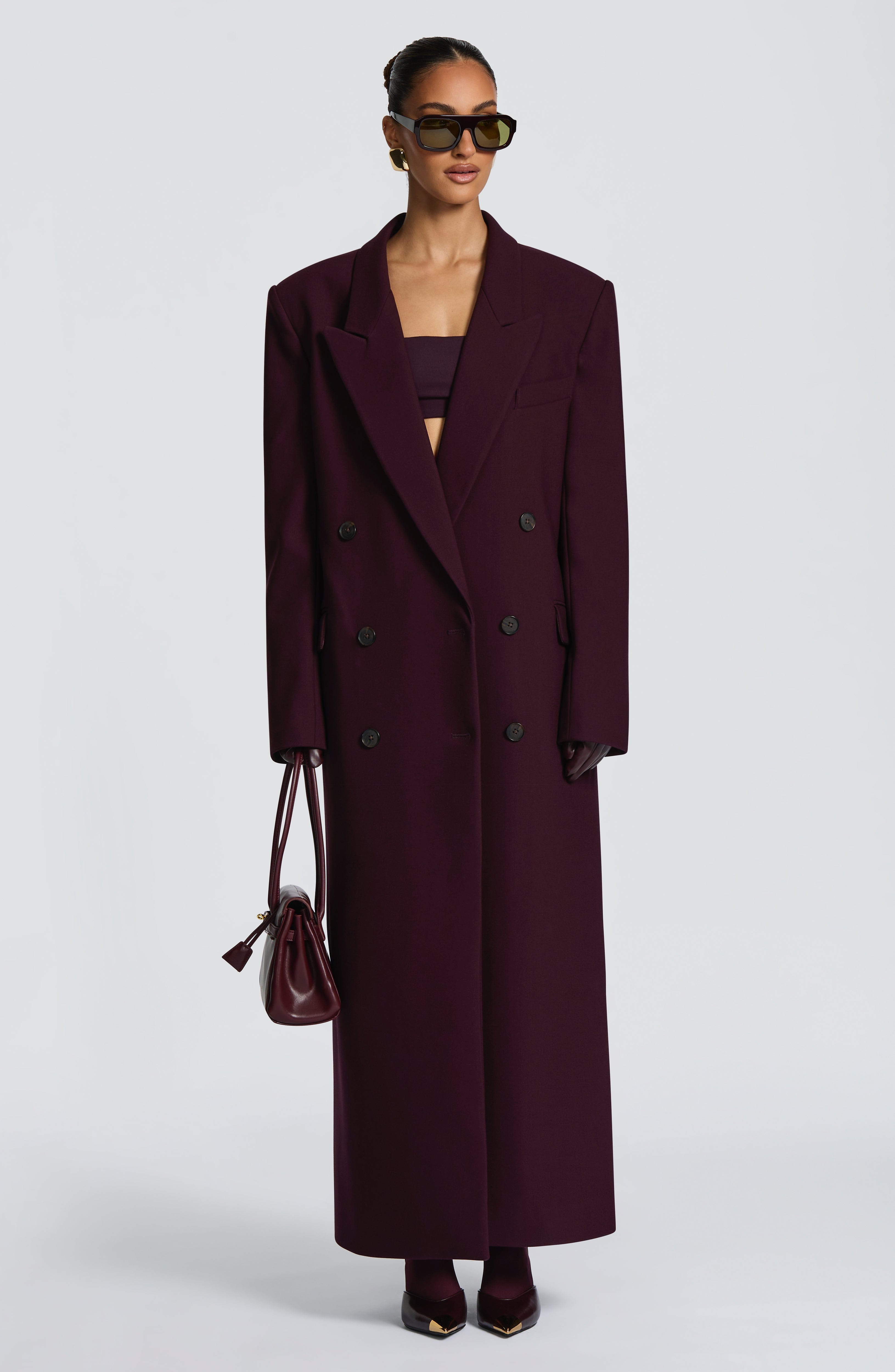 Valérinne Michelle Double-Breasted Long Coat