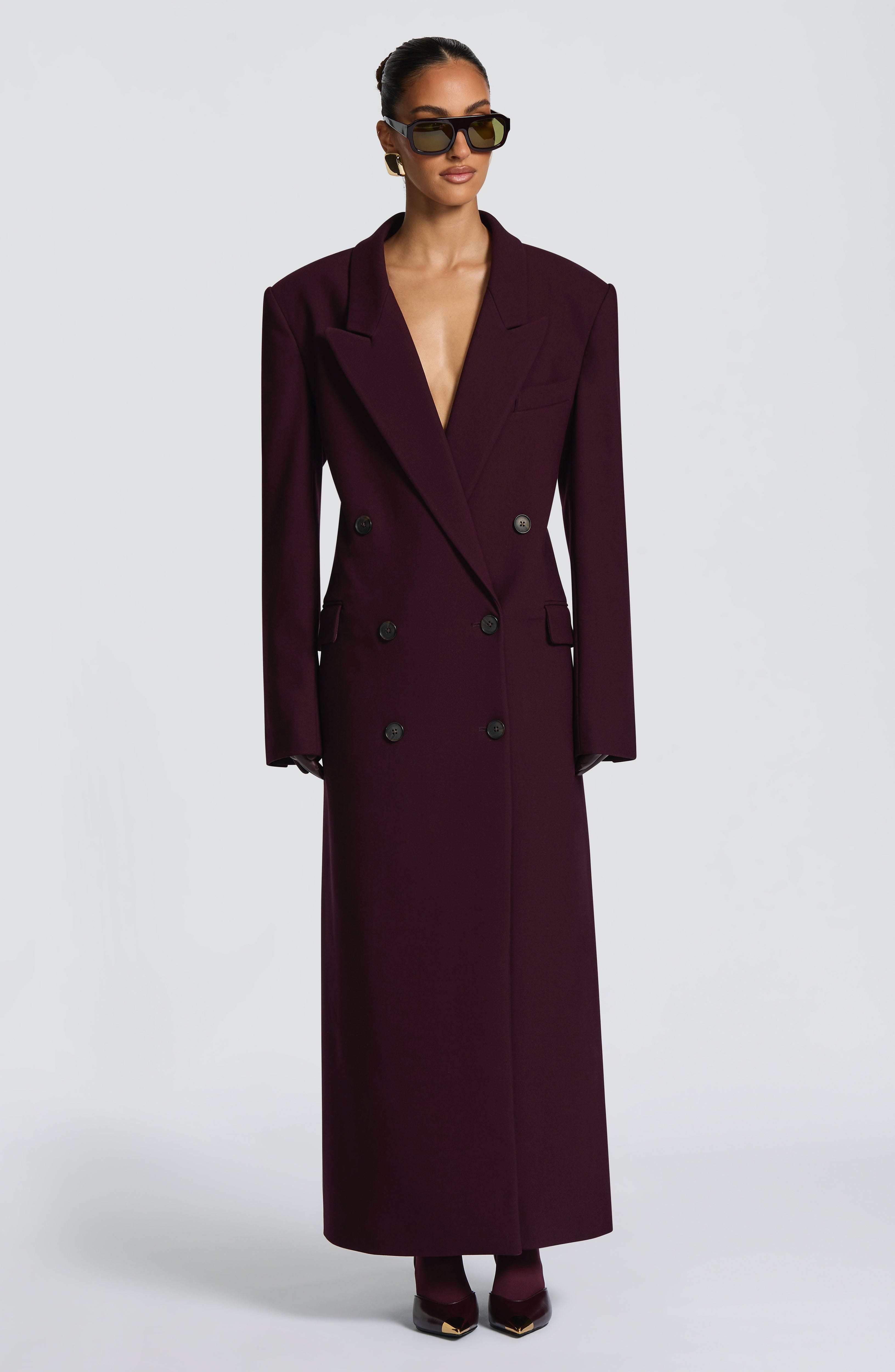 Valérinne Michelle Double-Breasted Long Coat