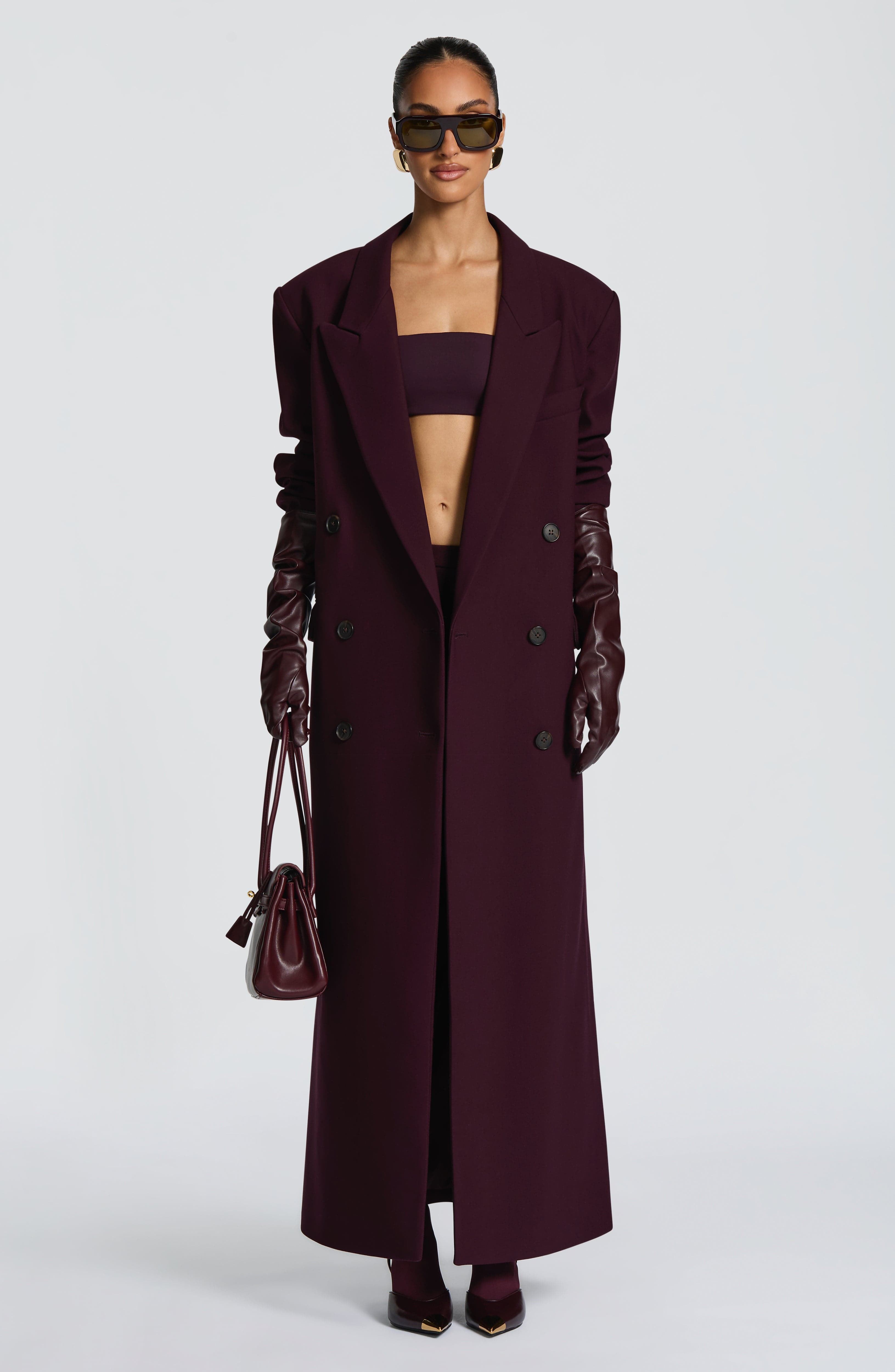 Valérinne Michelle Double-Breasted Long Coat