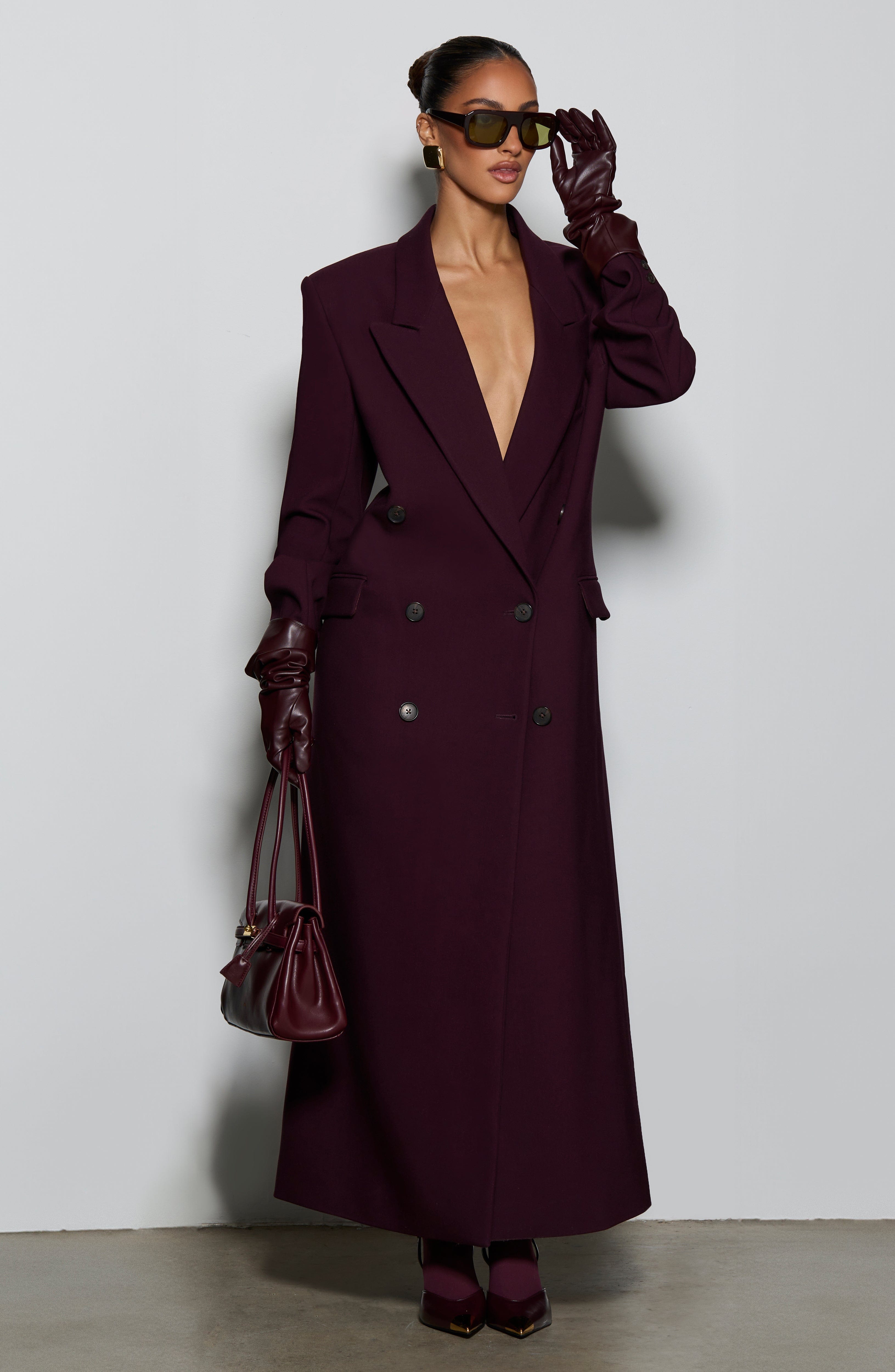 Valérinne Michelle Double-Breasted Long Coat
